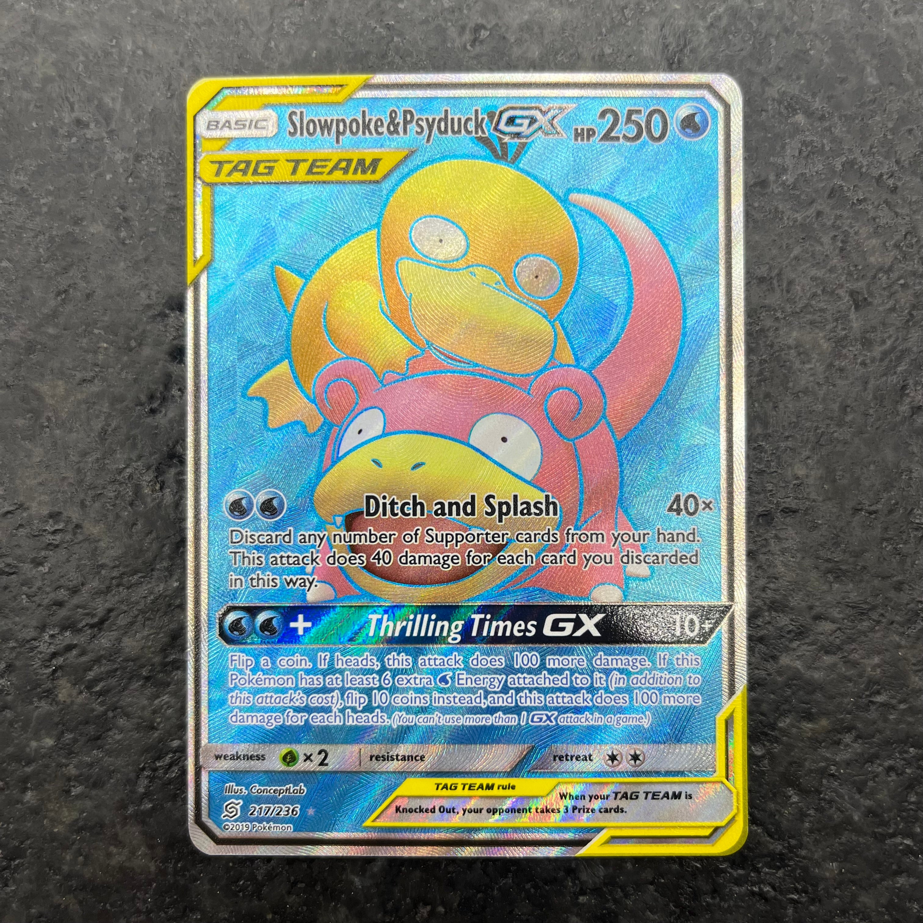 SLOWPOKE & PSYDUCK GX TAG TEAM 217/236 (NM) VDTX SLOWPOKE & PSYDUCK GX TAG TEAM 217/236 (NM) VDTX