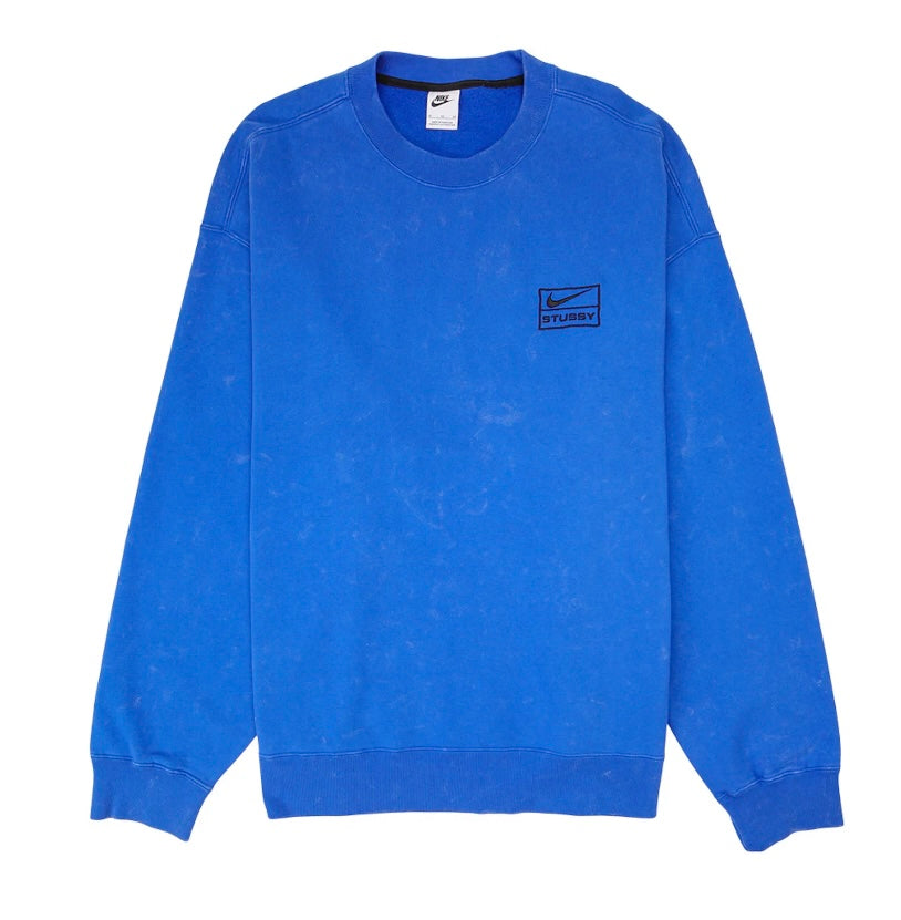 STUSSY X NIKE ACID WASH BLUE CREWNECK – VDTX