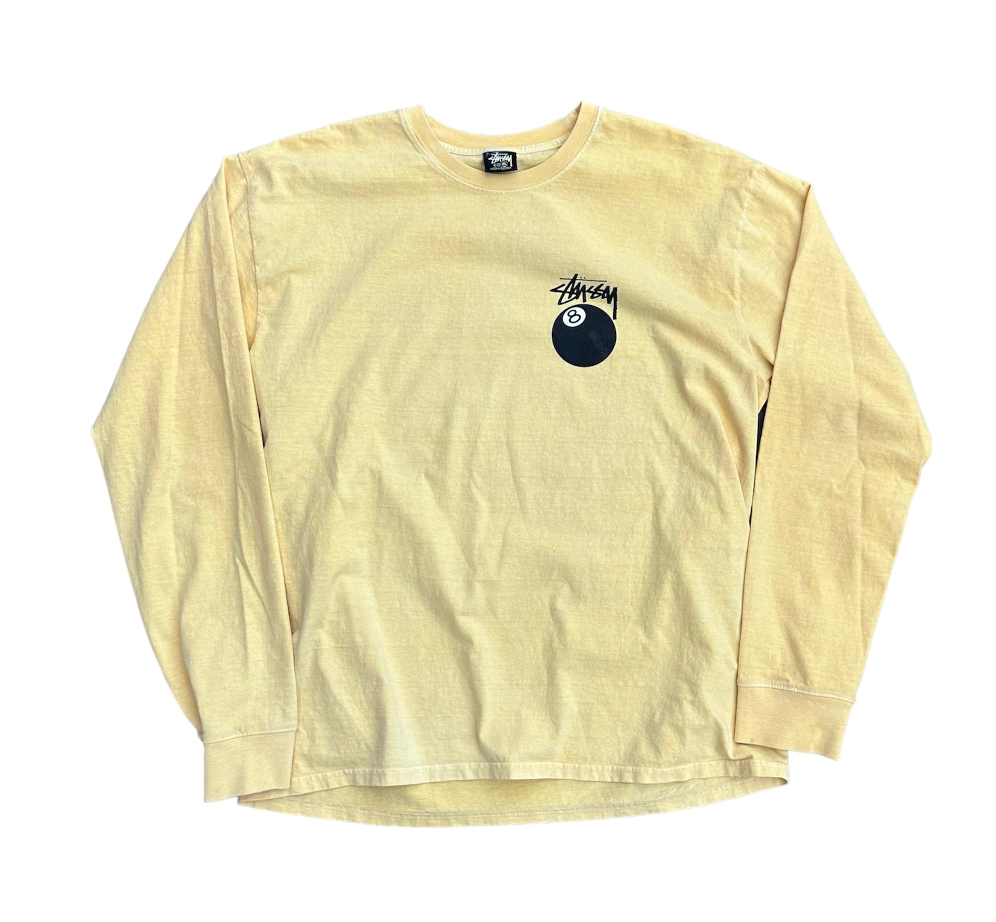 STUSSY 8 BALL LONG SLEEVE - YELLOW – VDTX