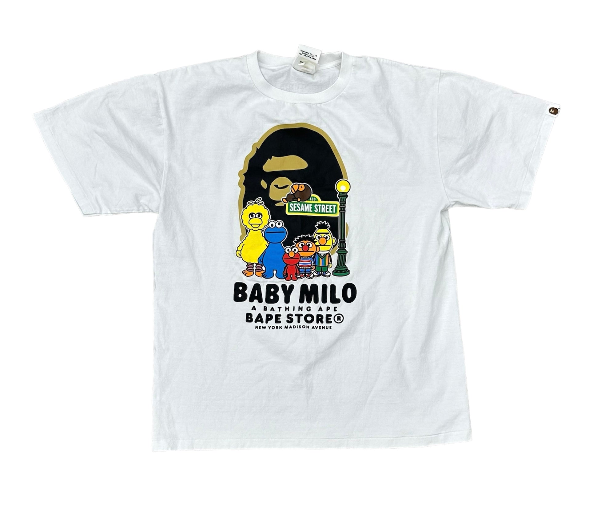 BAPE BABY MILO SESAME STREET TEE - WHITE – VDTX