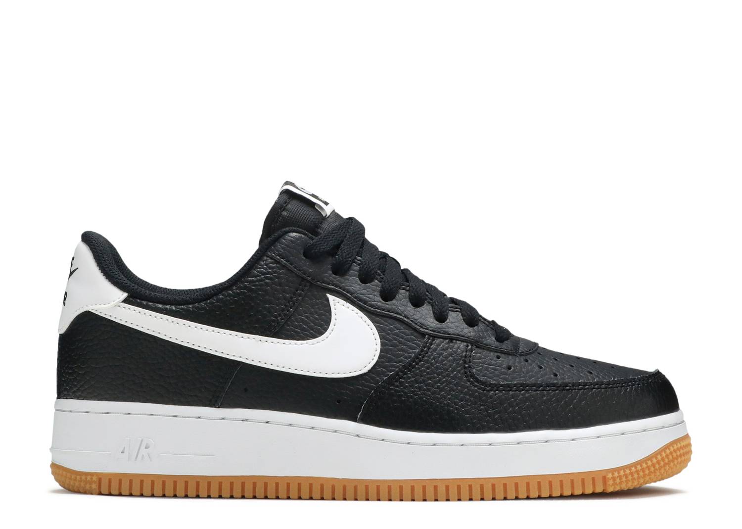 white air force 1 black check gum bottom