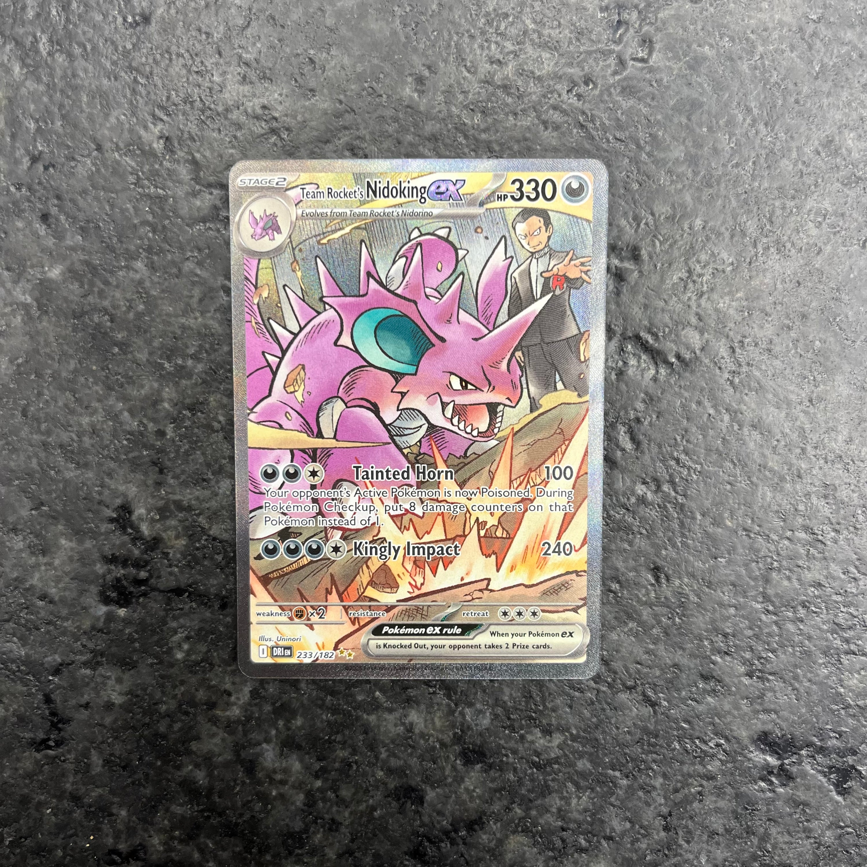 TEAM ROCKETS NIDOKING EX SIR 233/182 (NM)