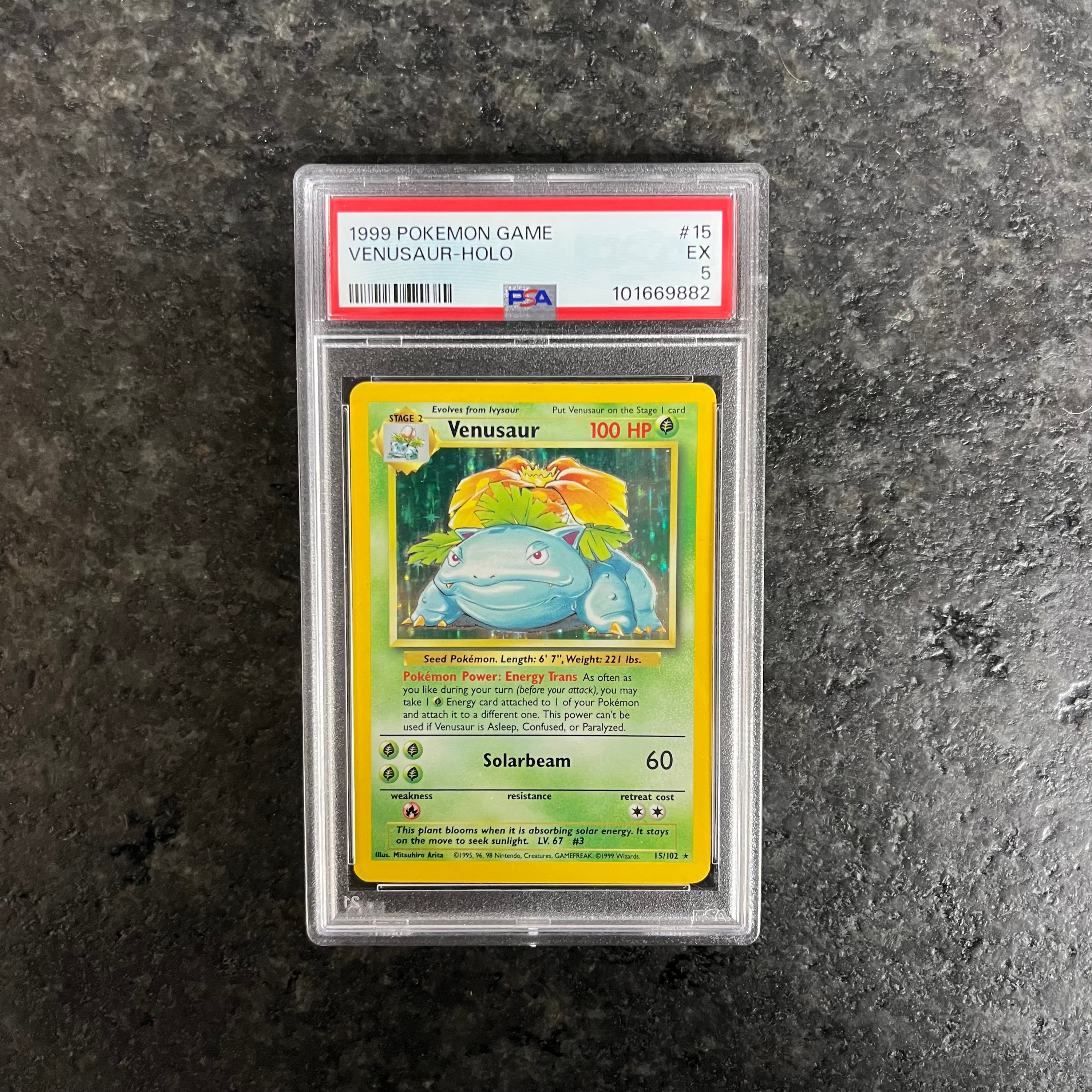 VENUSAUR BASE SET HOLO 15/102 PSA 5