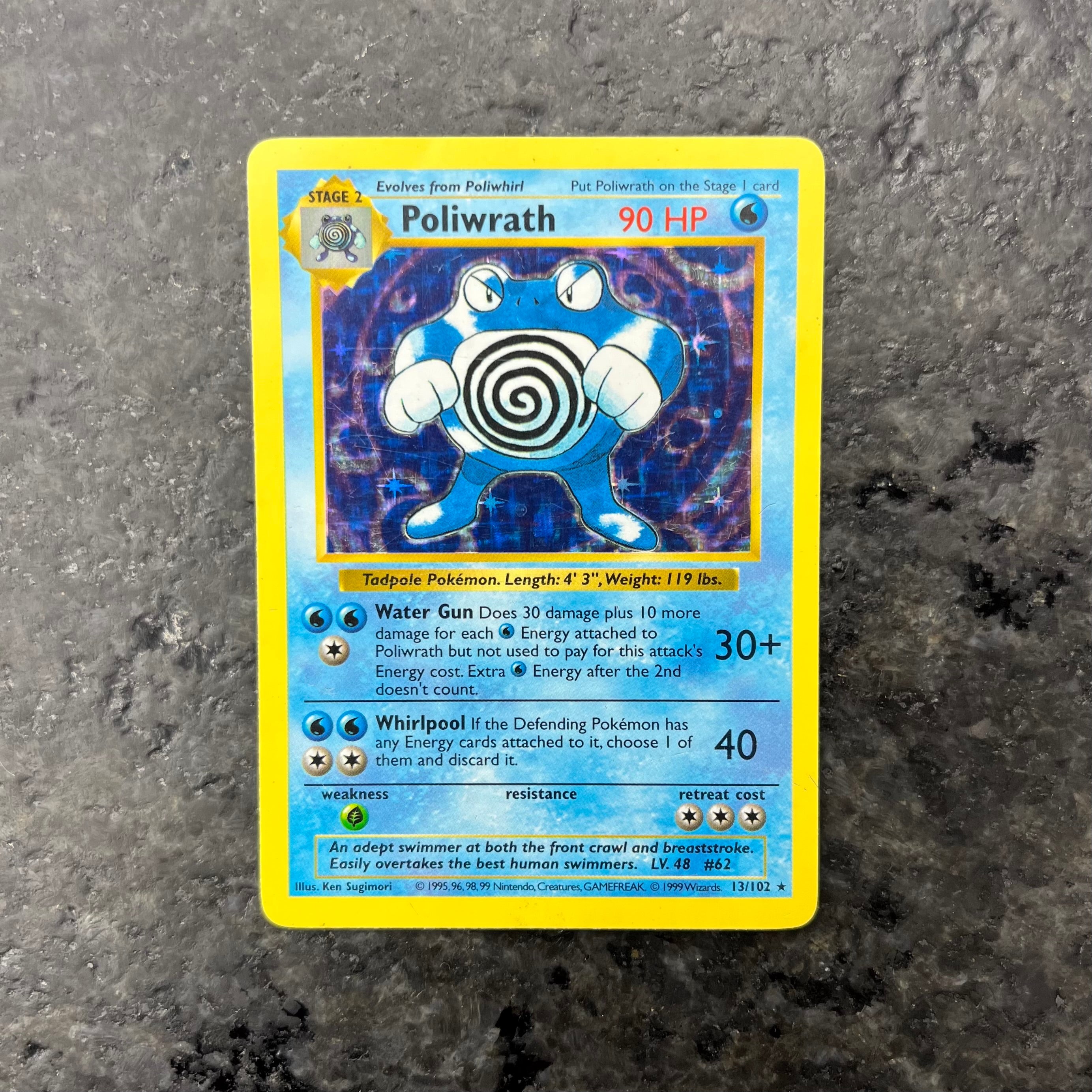 POLIWRATH BASE SET SHADOWLESS 13/102 (MP)