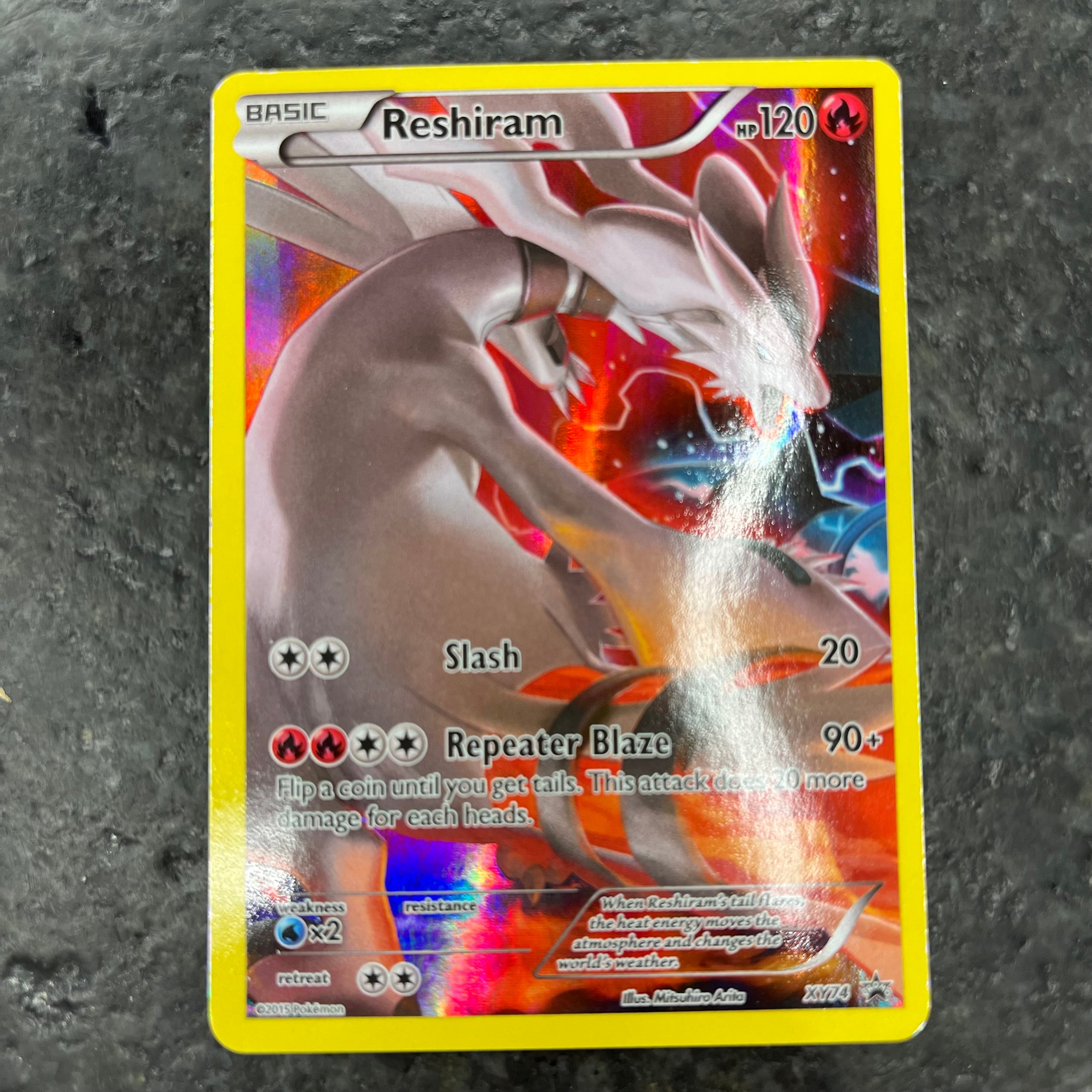 RESHIRAM FULL ART PROMO XY74 (LP-MP)