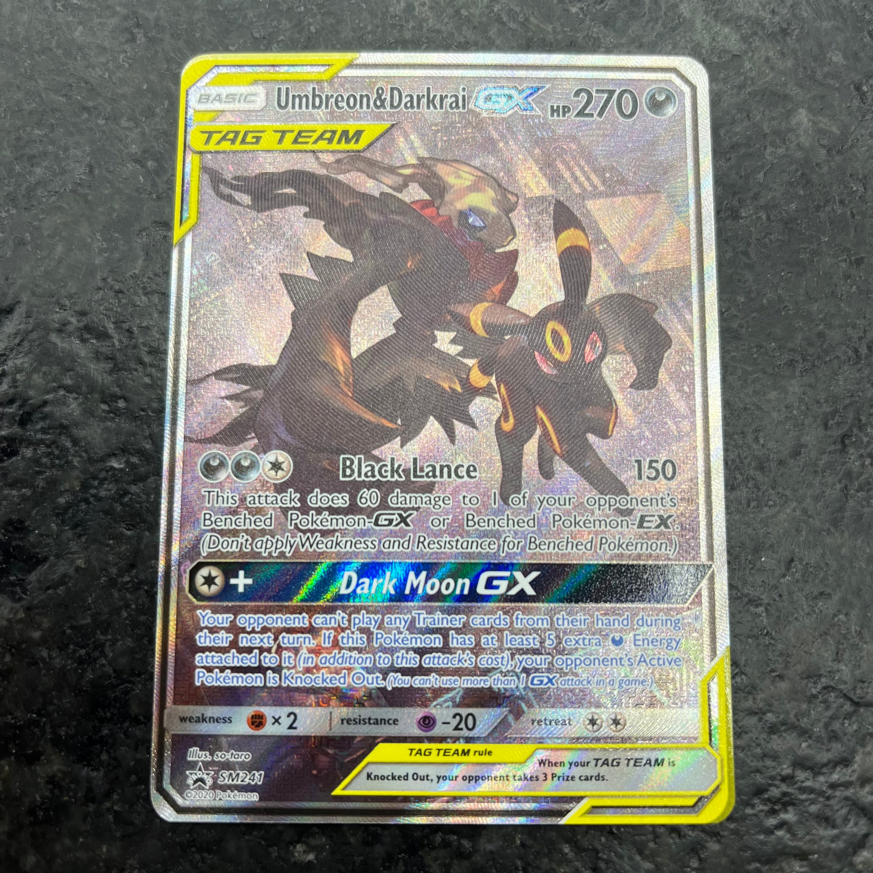 UMBREON & DARKRAI GX SM241 TAG TEAM PROMO (NM)