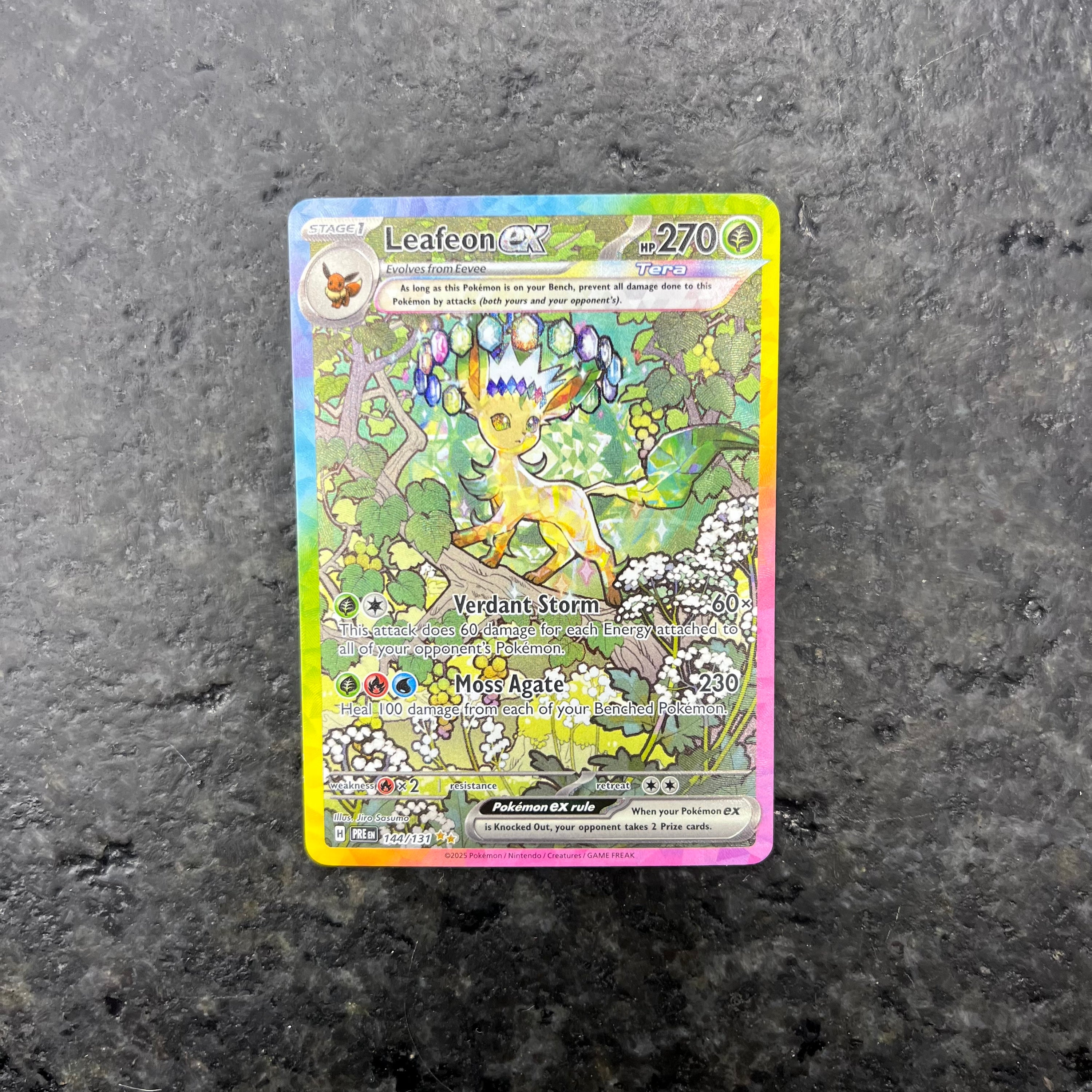 LEAFEON EX PRISMATIC EVOLUTIONS SIR 144/131 (NM)