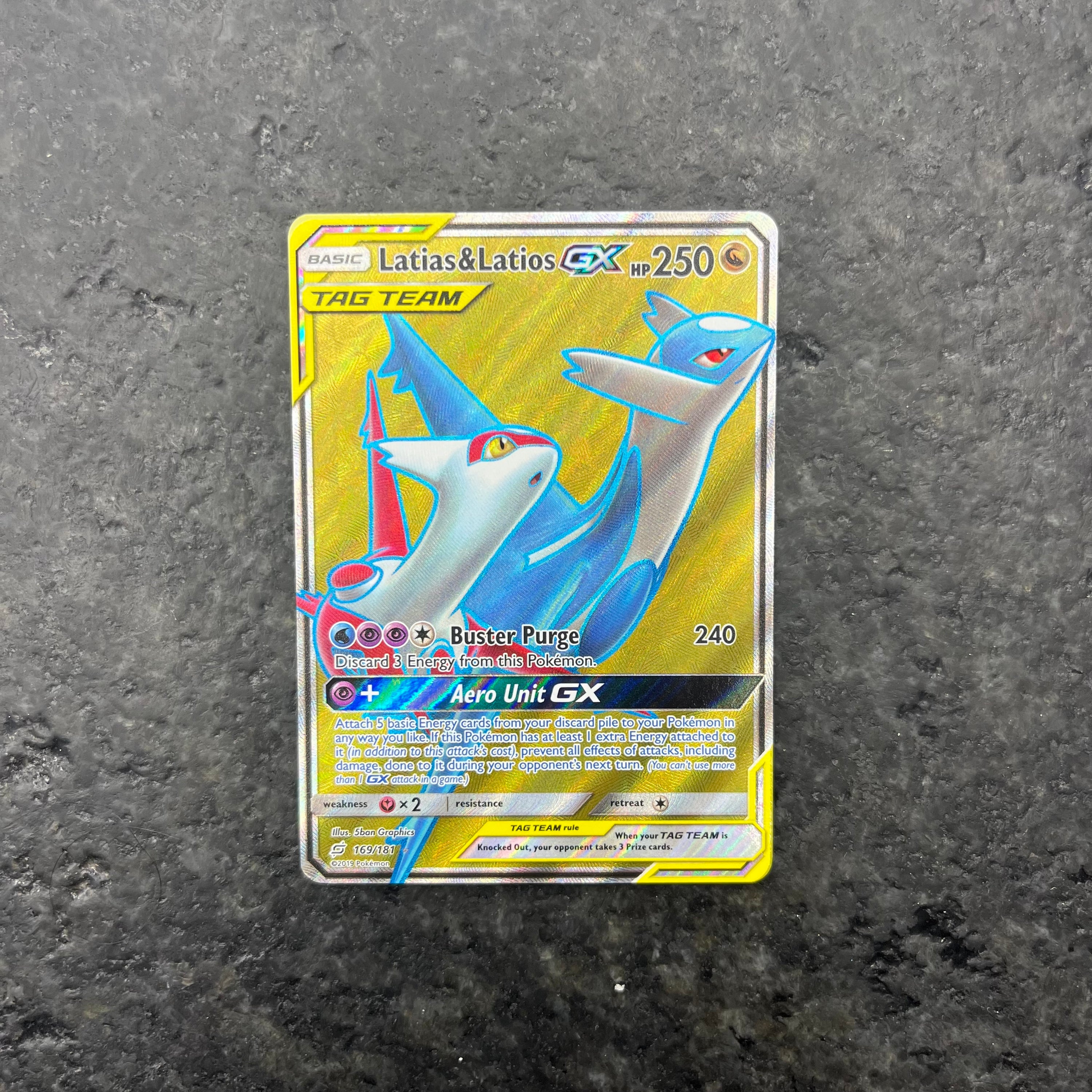 LATIAS & LATIOS GX TAG TEAM FULL ART 169/181 (NM)