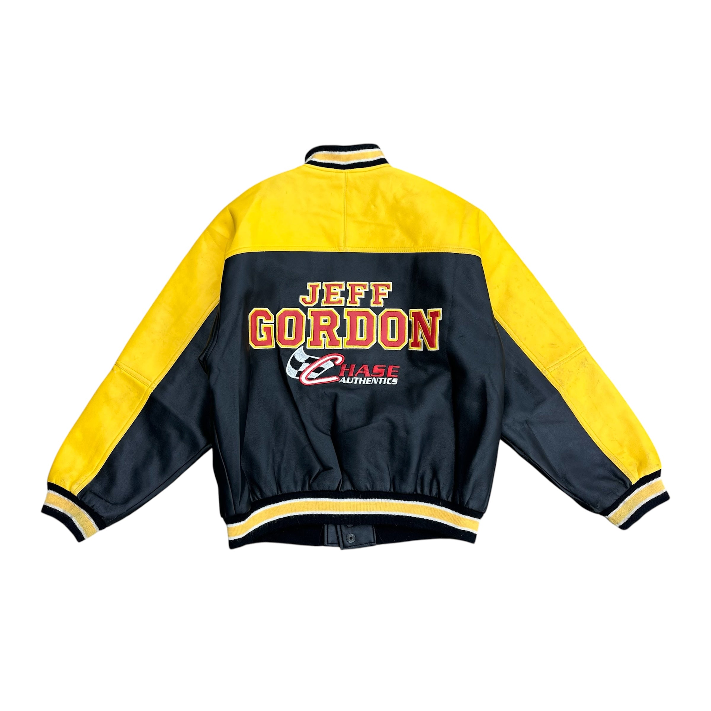 VINTAGE NASCAR CHASE AUTHENTICS JEFF GORDON LEATHER RACER JACKET