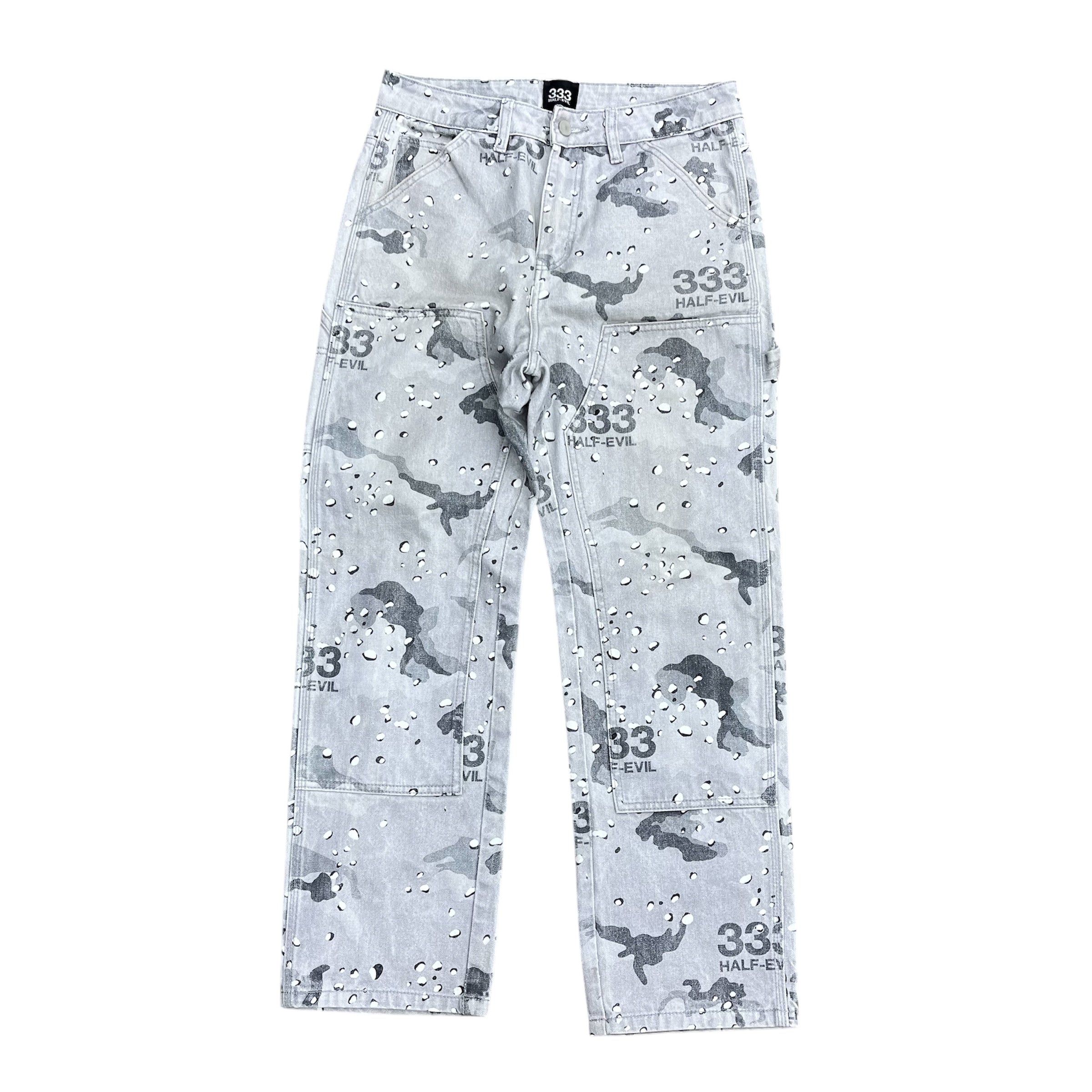 333 HALF EVIL CAMO PRINT CARPENTER DENIM