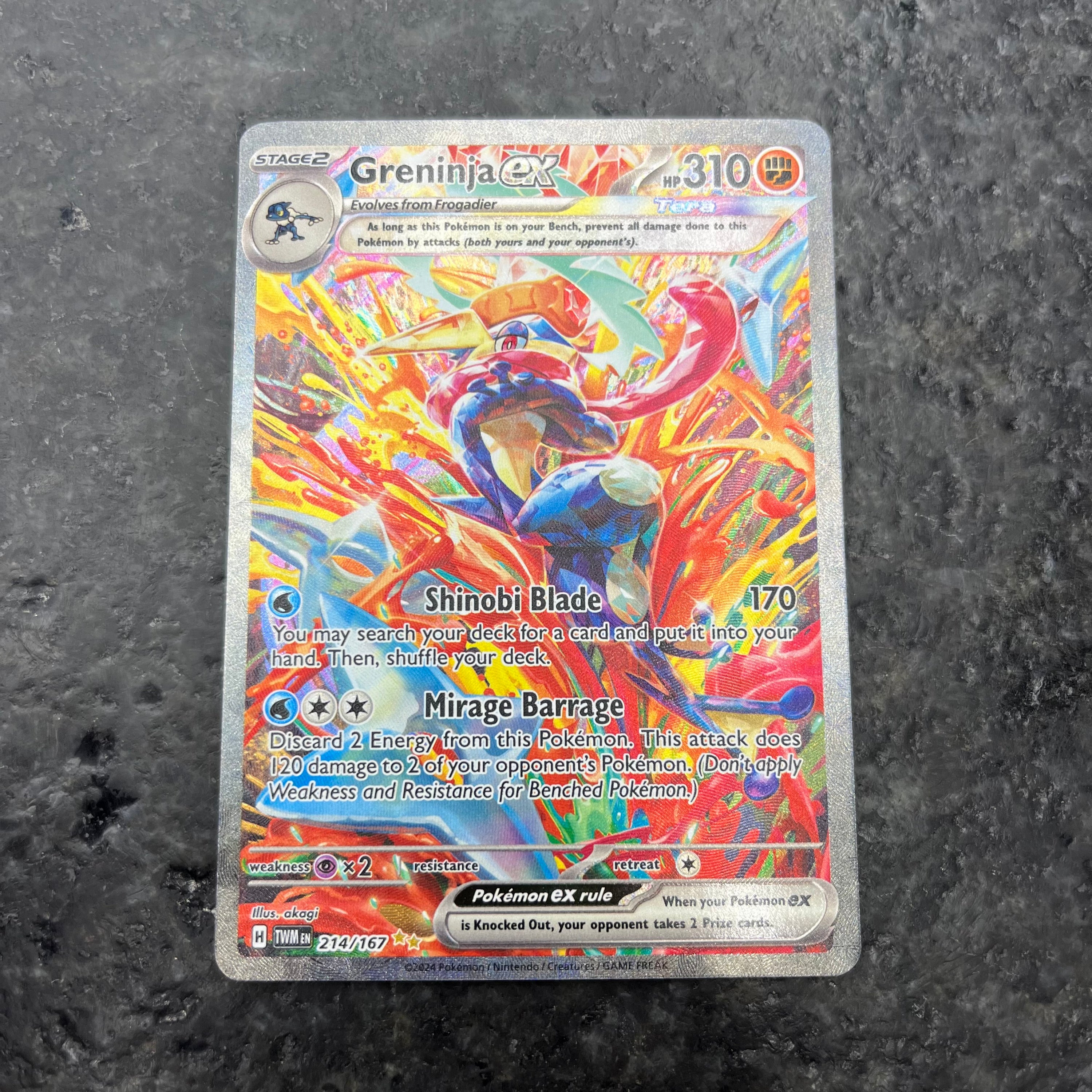 GRENINJA EX TWILIGHT MASQUERADE SIR 214/167 NM
