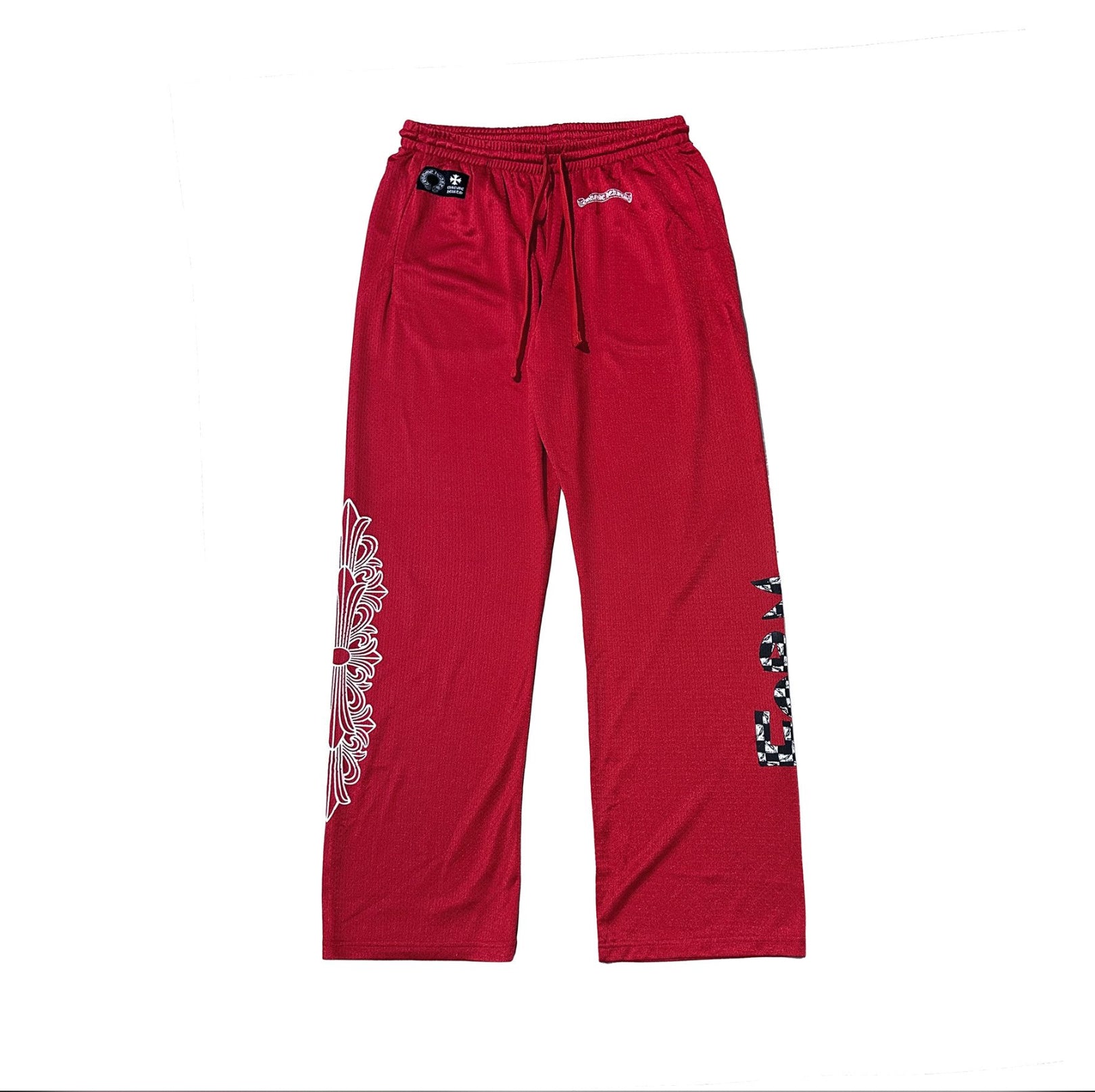 CHROME HEARTS MATTY BOY RED MESH SWEATPANTS