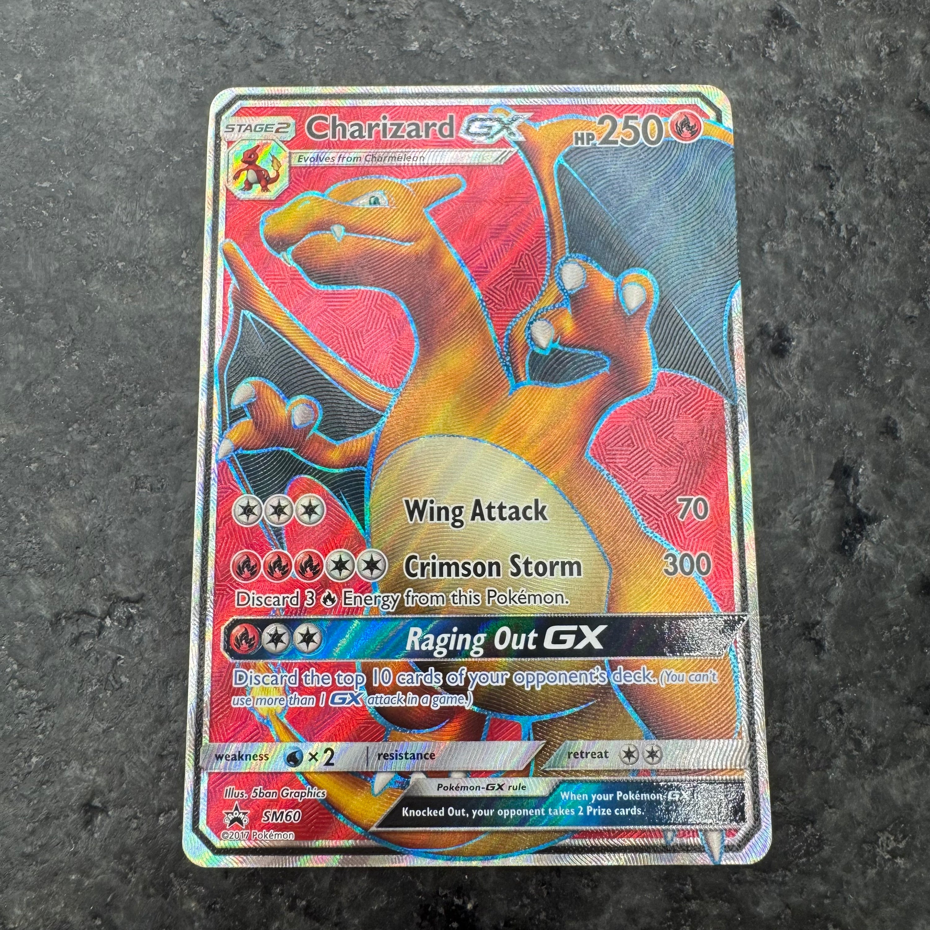 CHARIZARD GX FULL ART PROMO SM60 (LP)