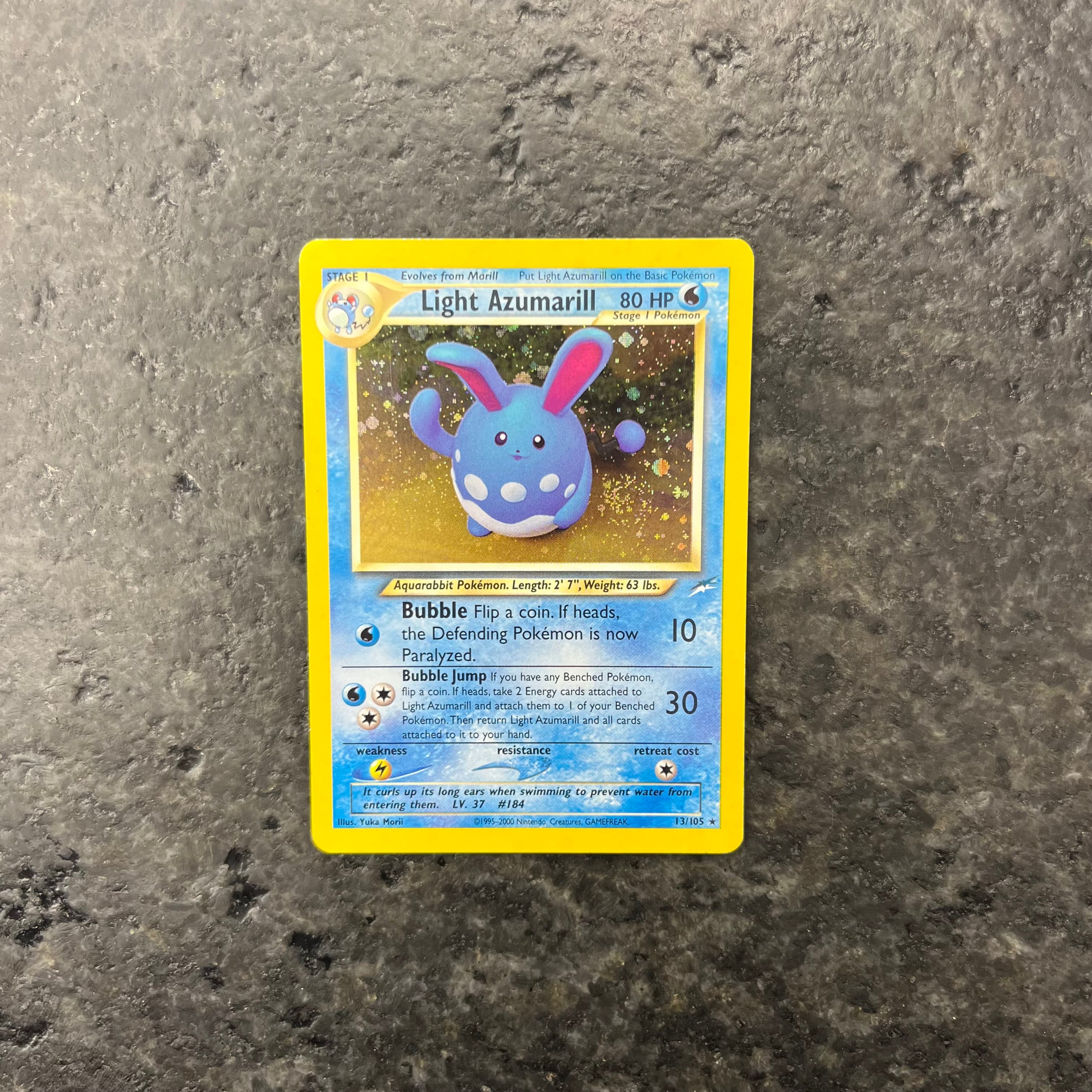 LIGHT AZUMARILL NEO DESTINY SWIRL HOLO 13/105 (NM)