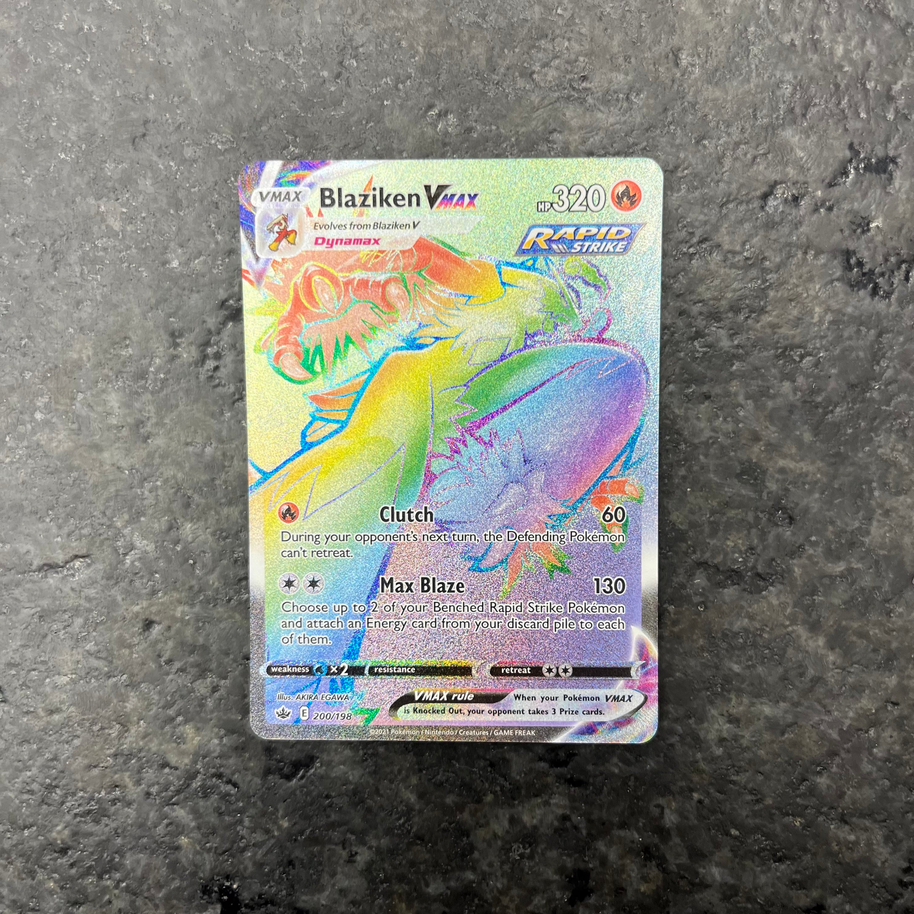 BLAZIKEN VMAX RAINBOW RARE 200/198 (NM)