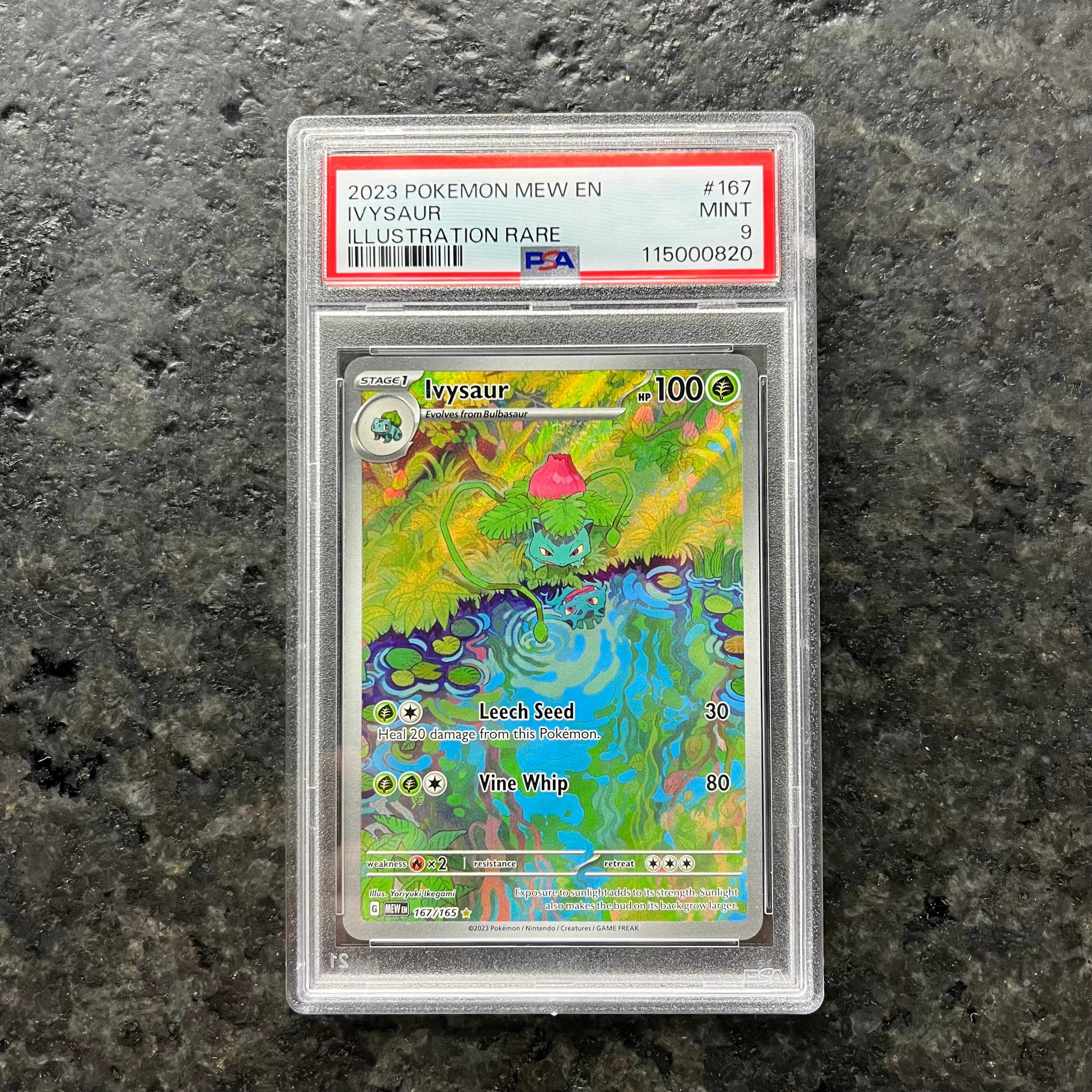 IVYSAUR 151 ILLUSTRATION RARE 167/165 PSA 9