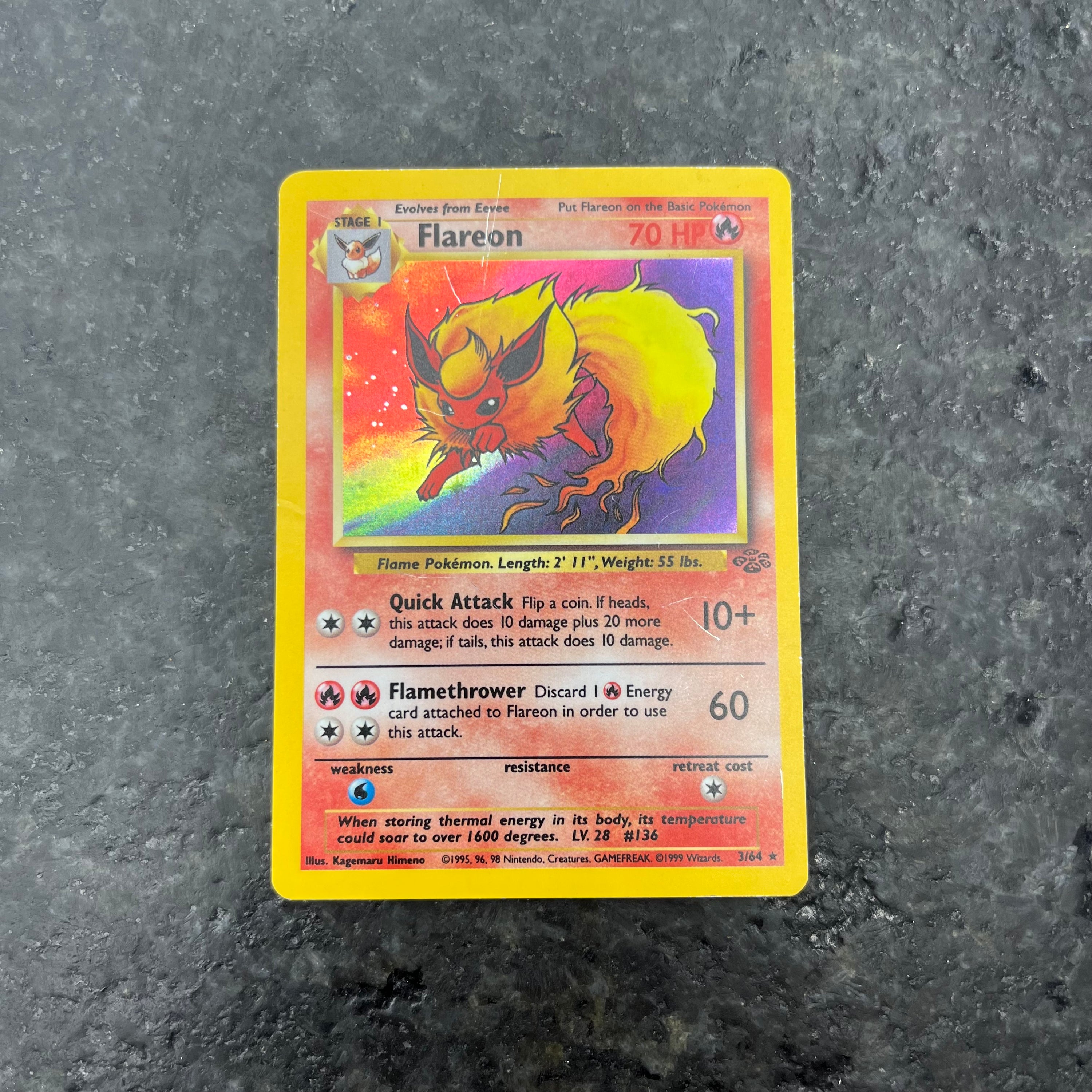 FLAREON JUNGLE HOLO 3/64 (MP)