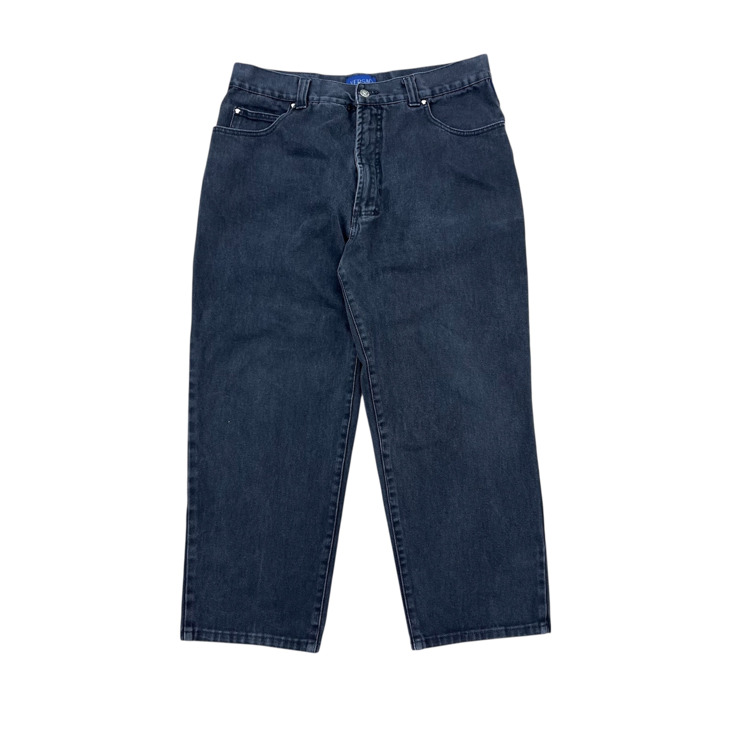 VERSACE BAGGY FIT BLACK DENIM