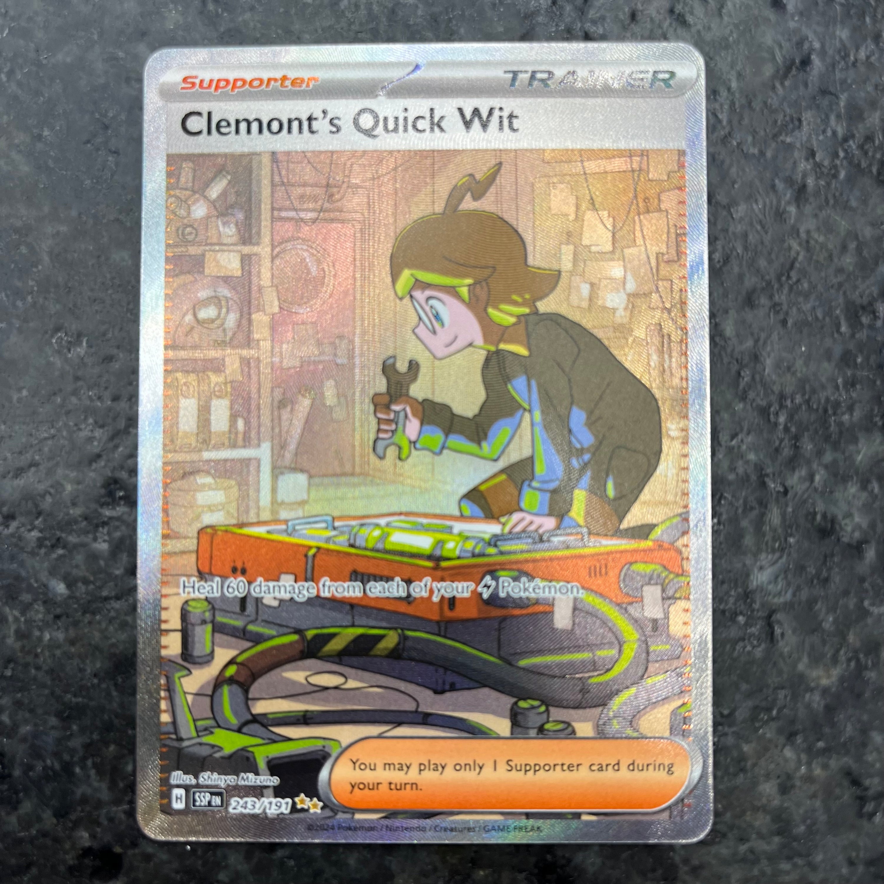 CLEMONTS QUICK WIT FULL ART SURGING SPARKS SIR 243/191 NM