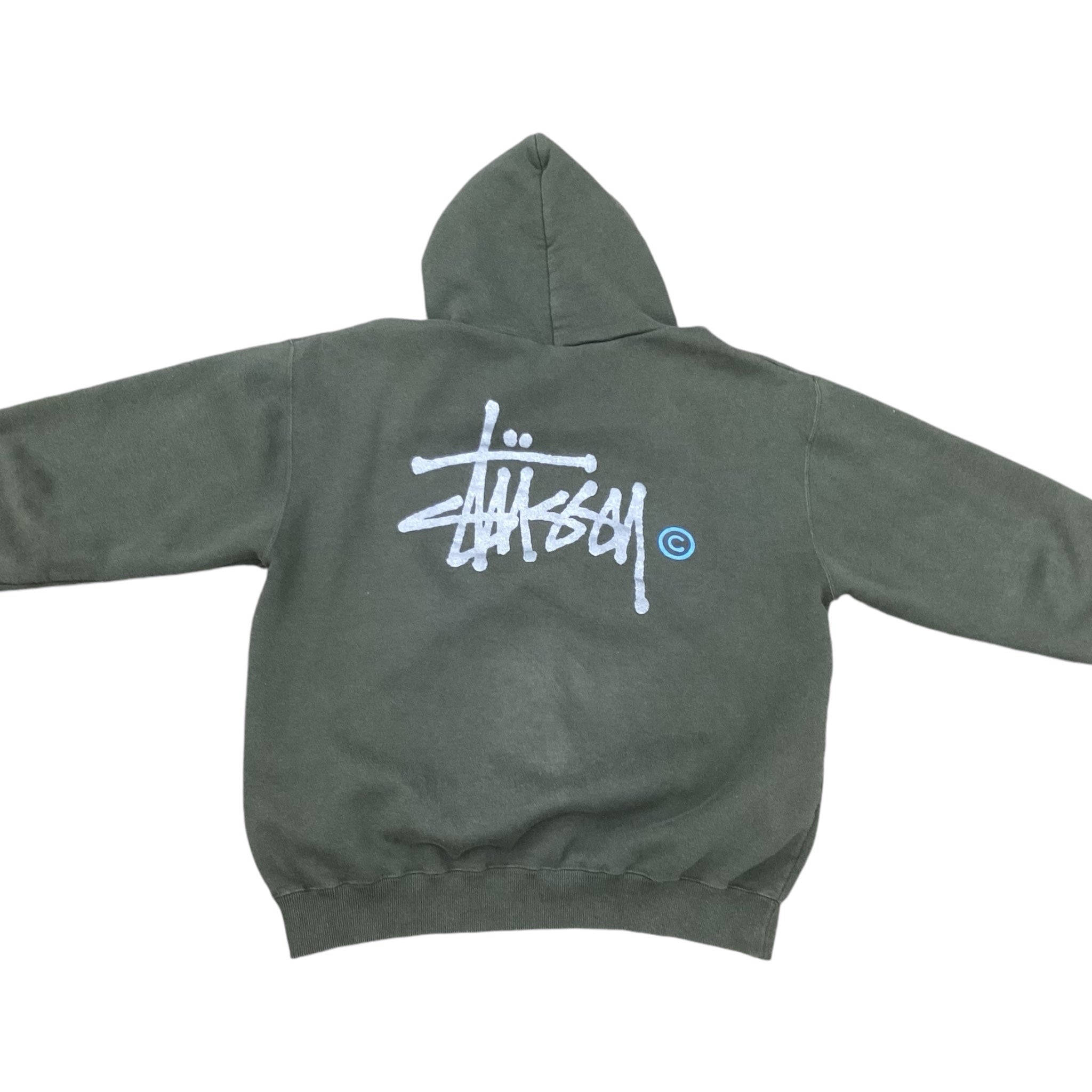 90S STUSSY HOODIE OLIVE