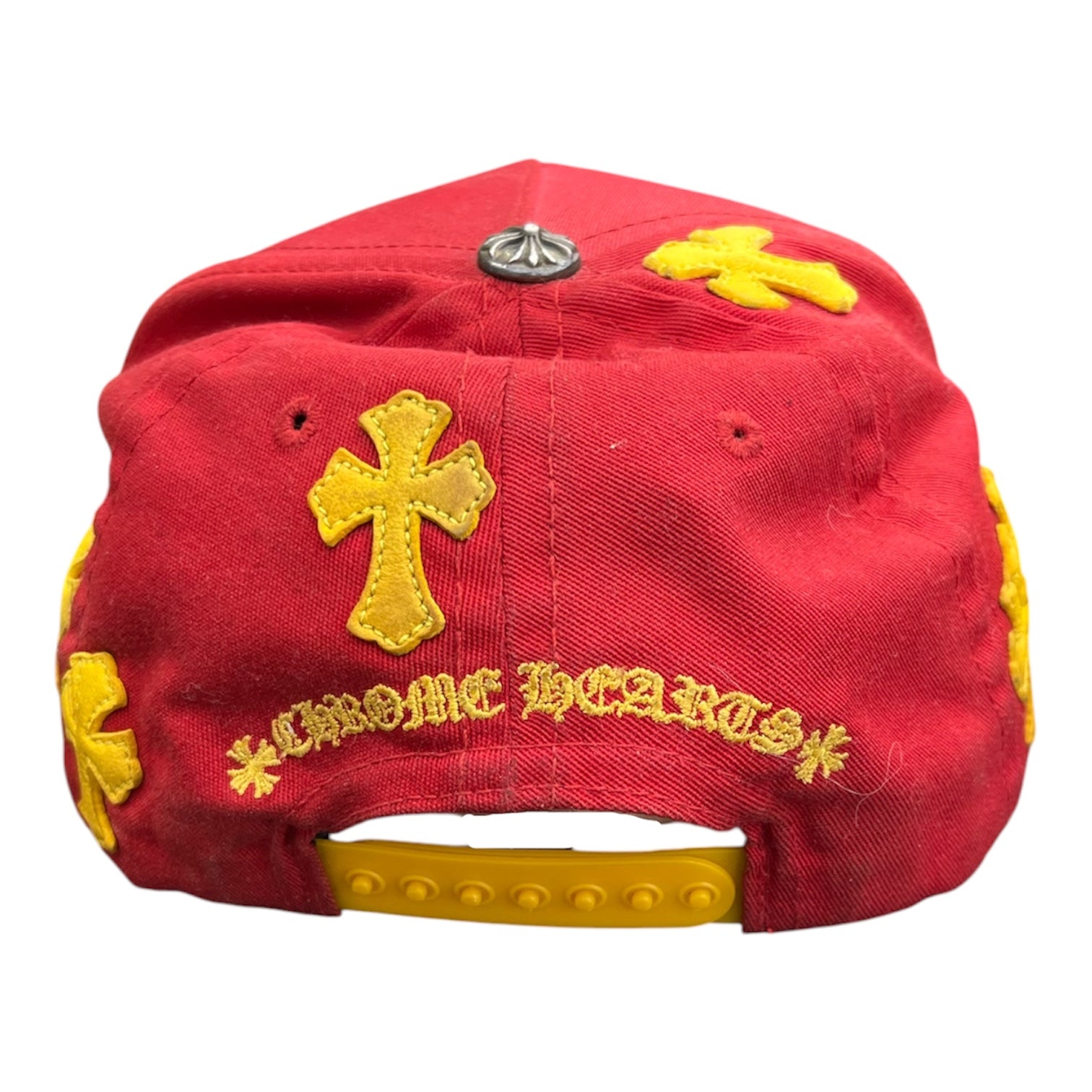 CHROME HEARTS 9 PATCH “RED YELLOW” SNAPBACK HAT