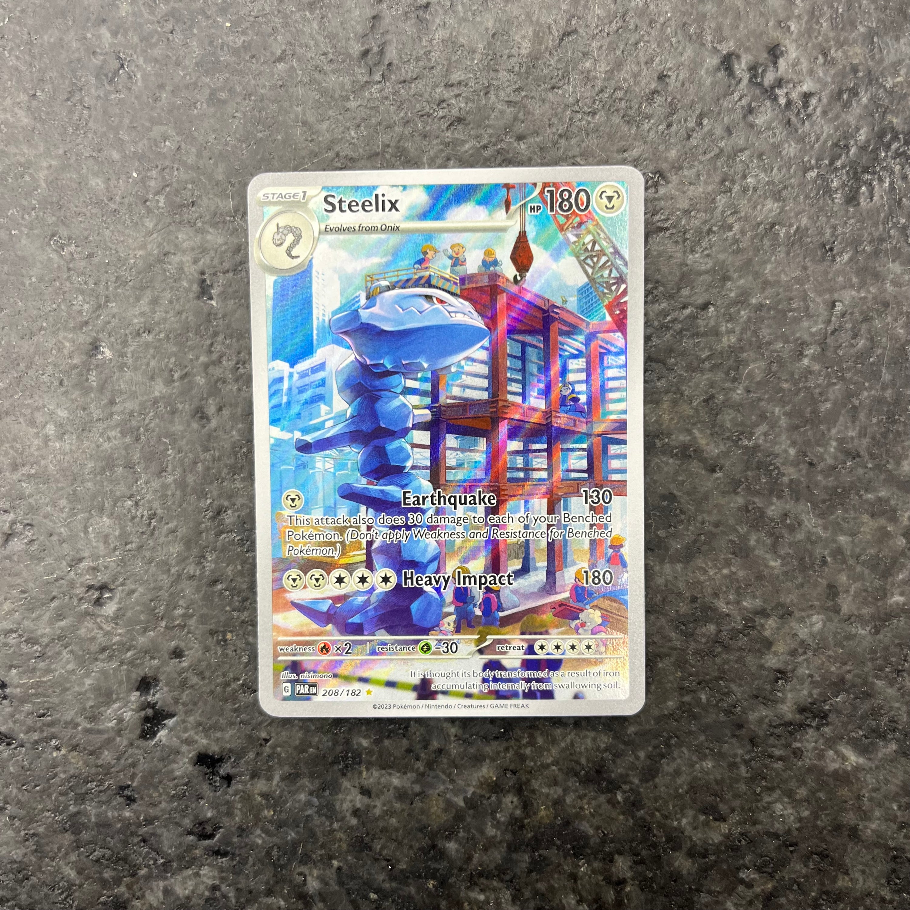 STEELIX PARADOX RIFT ILLUSTRATION RARE 208/182 (NM)