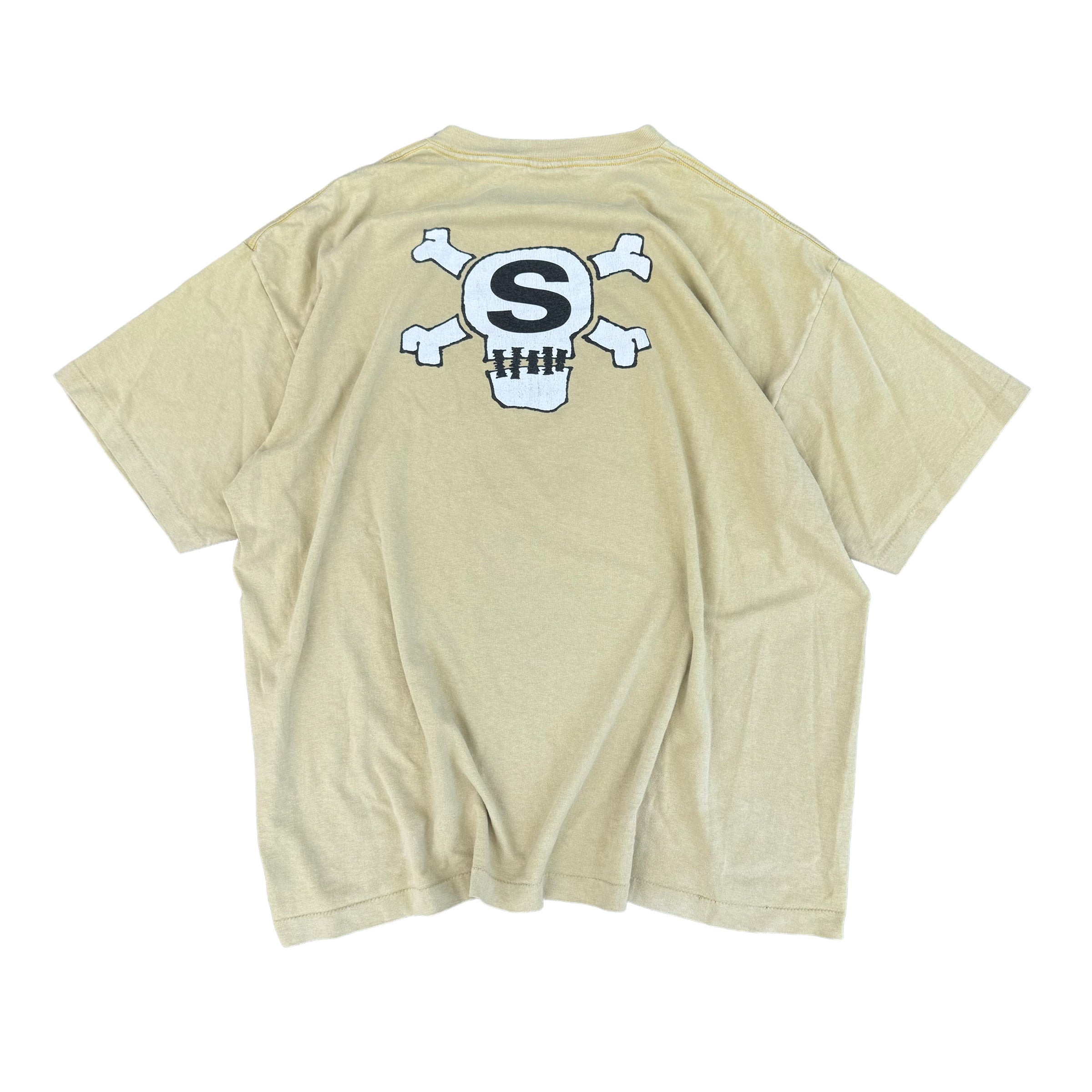 90’S STUSSY SKULL AND CROSS BONES TEE