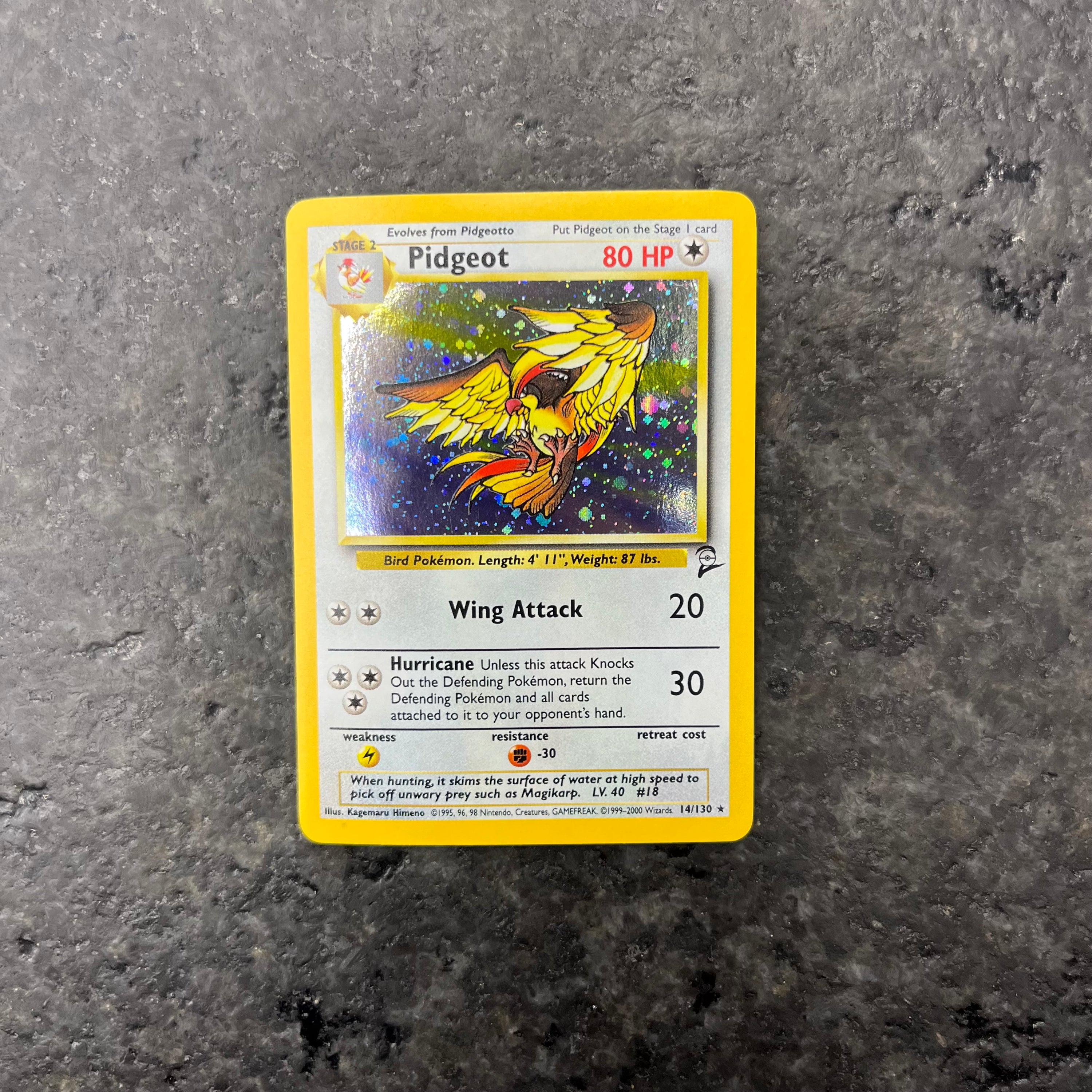 PIDGEOT BASE SET 2 HOLO 14/130 (NM)