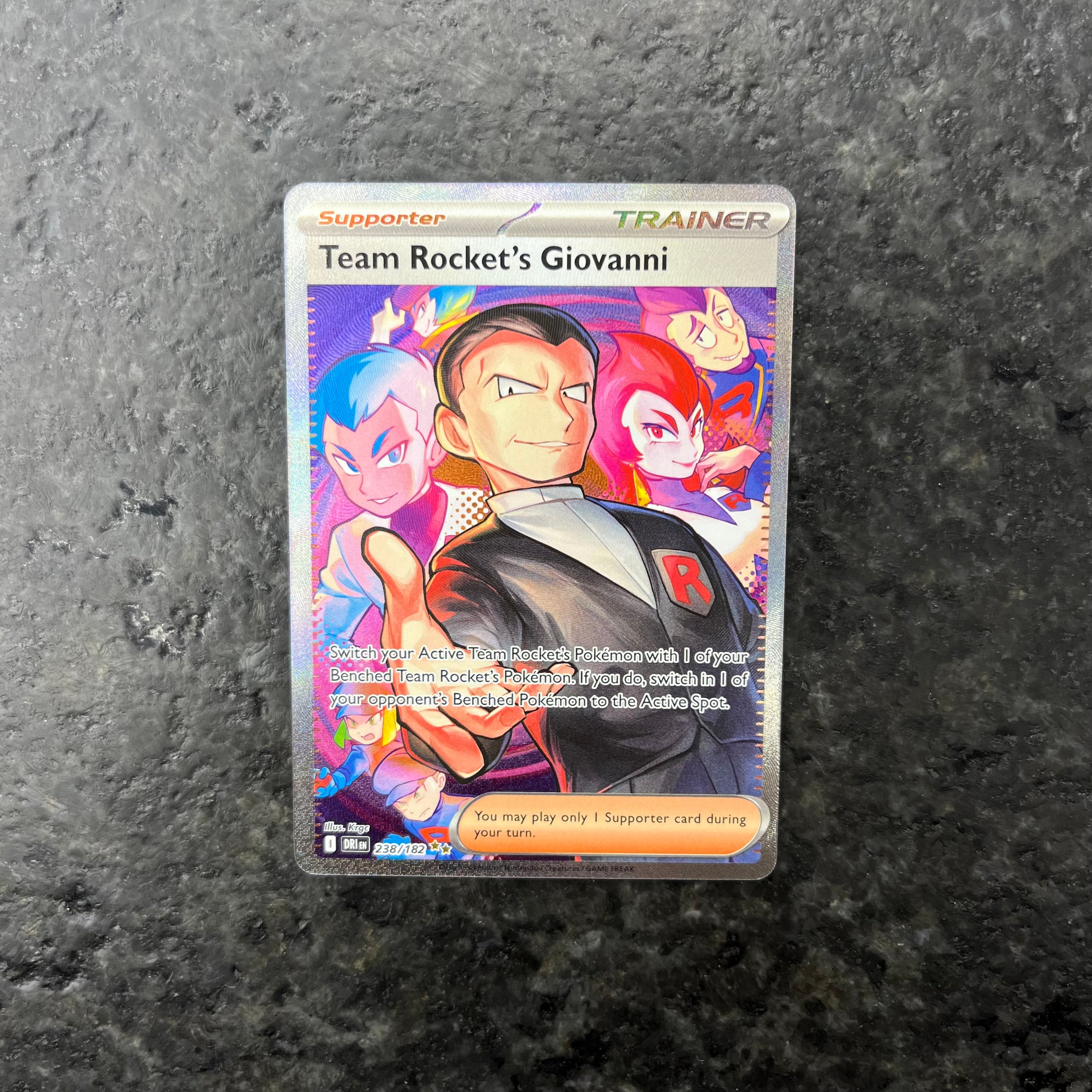 TEAM ROCKET’S GIOVANNI SECRET RARE 238/182 (NM)