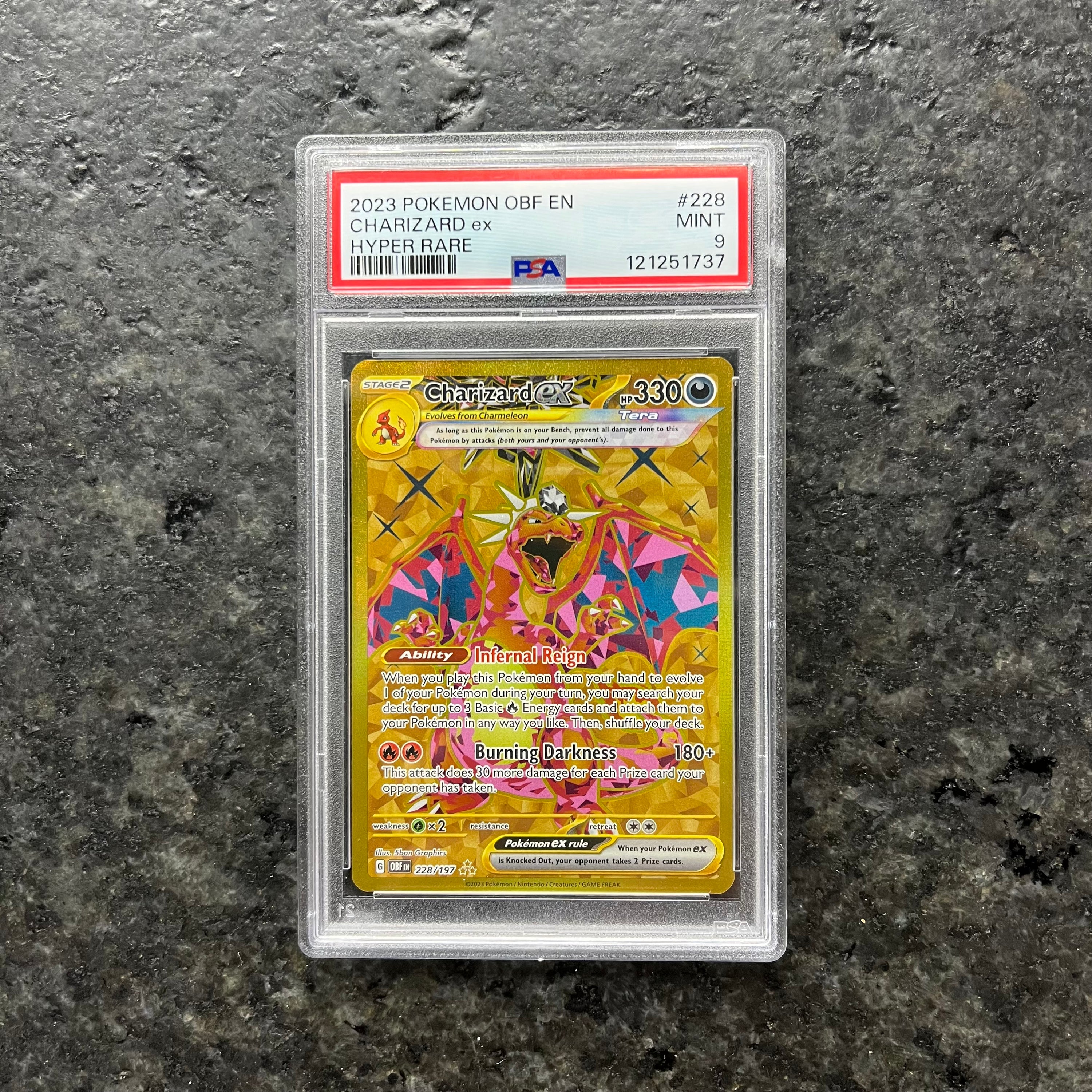 CHARIZARD EX GOLD RARE 228/197 PSA 9