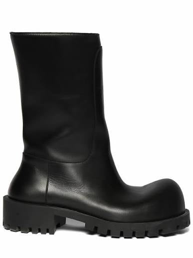 BALENCIAGA LEATHER HUMMER BOOTS - BLACK