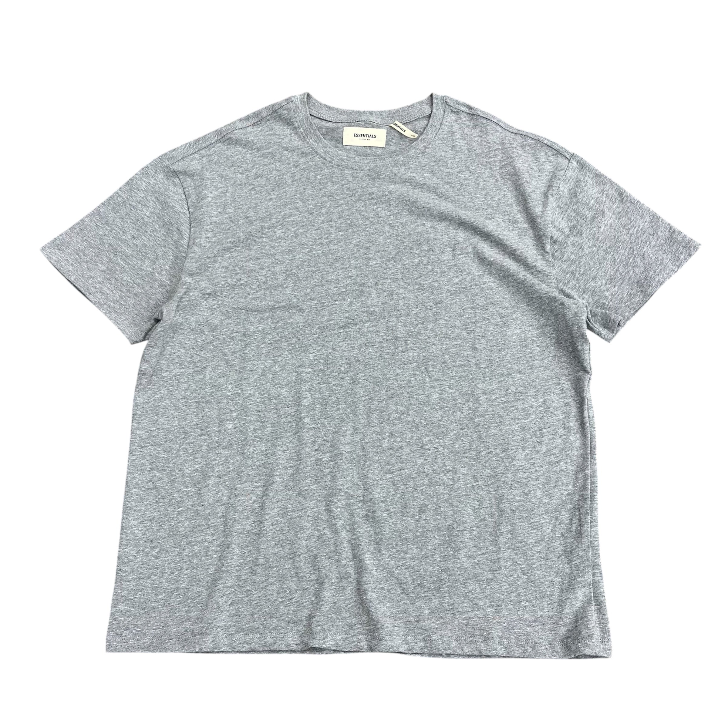 ESSENTIALS FEAR OF GOD GREY BACK LOGO TEE