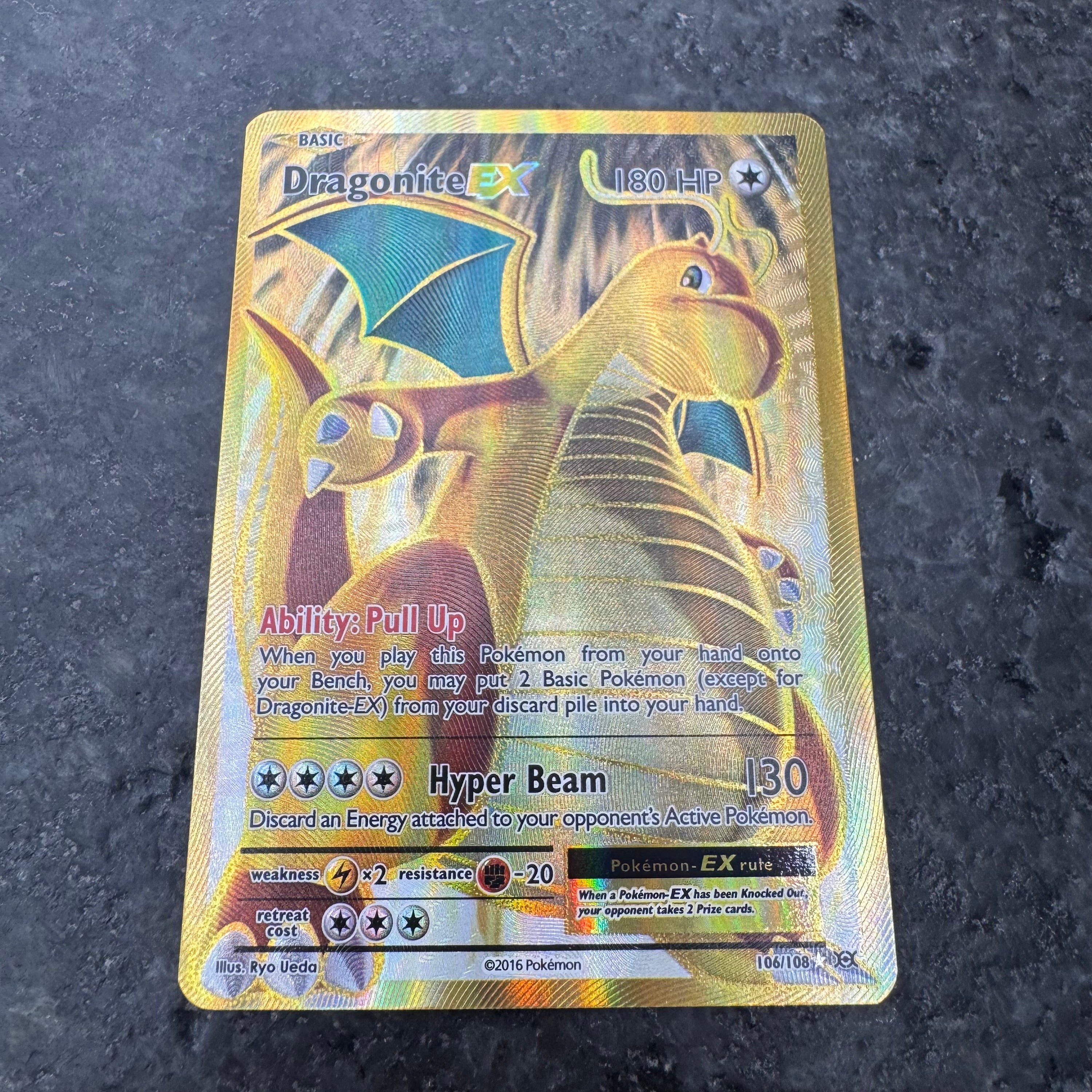 DRAGONITE EX EVOLUTIONS FULL ART 106/108 (NM)