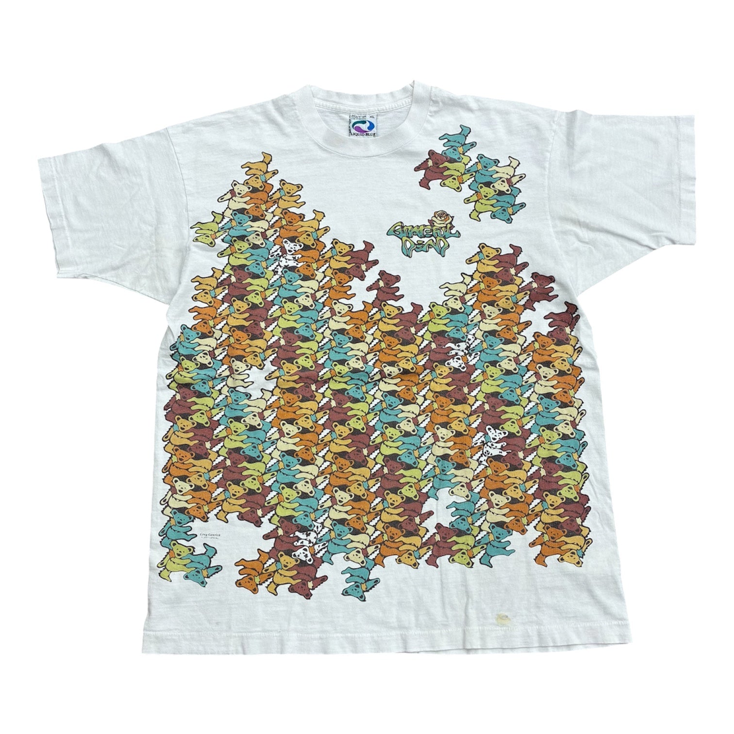 VINTAGE GRATEFUL DEAD LIQUID BLUE BEAR TEE