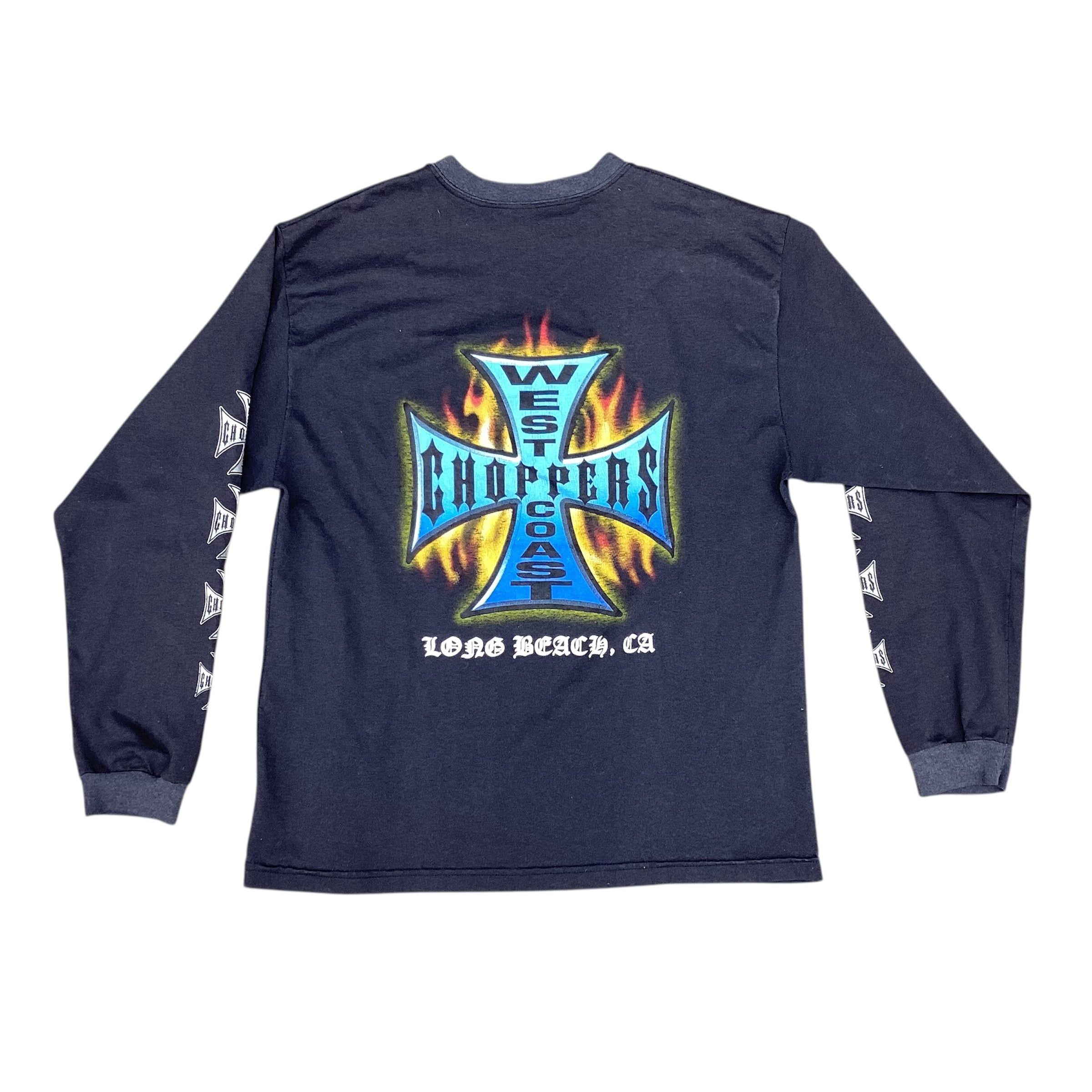 90S WEST COAST CHOPPERS FADED LONGSLEEVE - BLACK