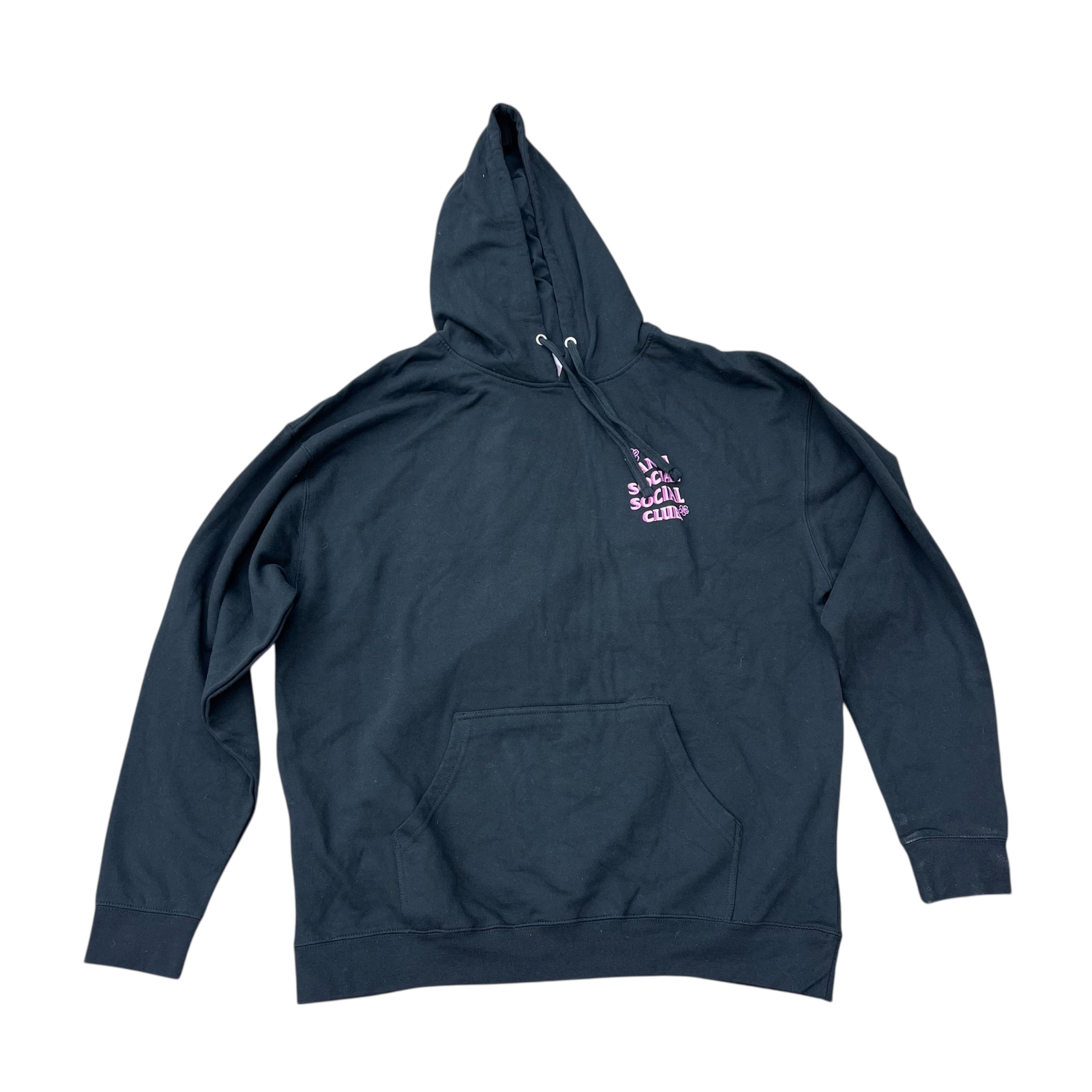 ASSC PINK FLOWER LOGO HOODIE-BLACK
