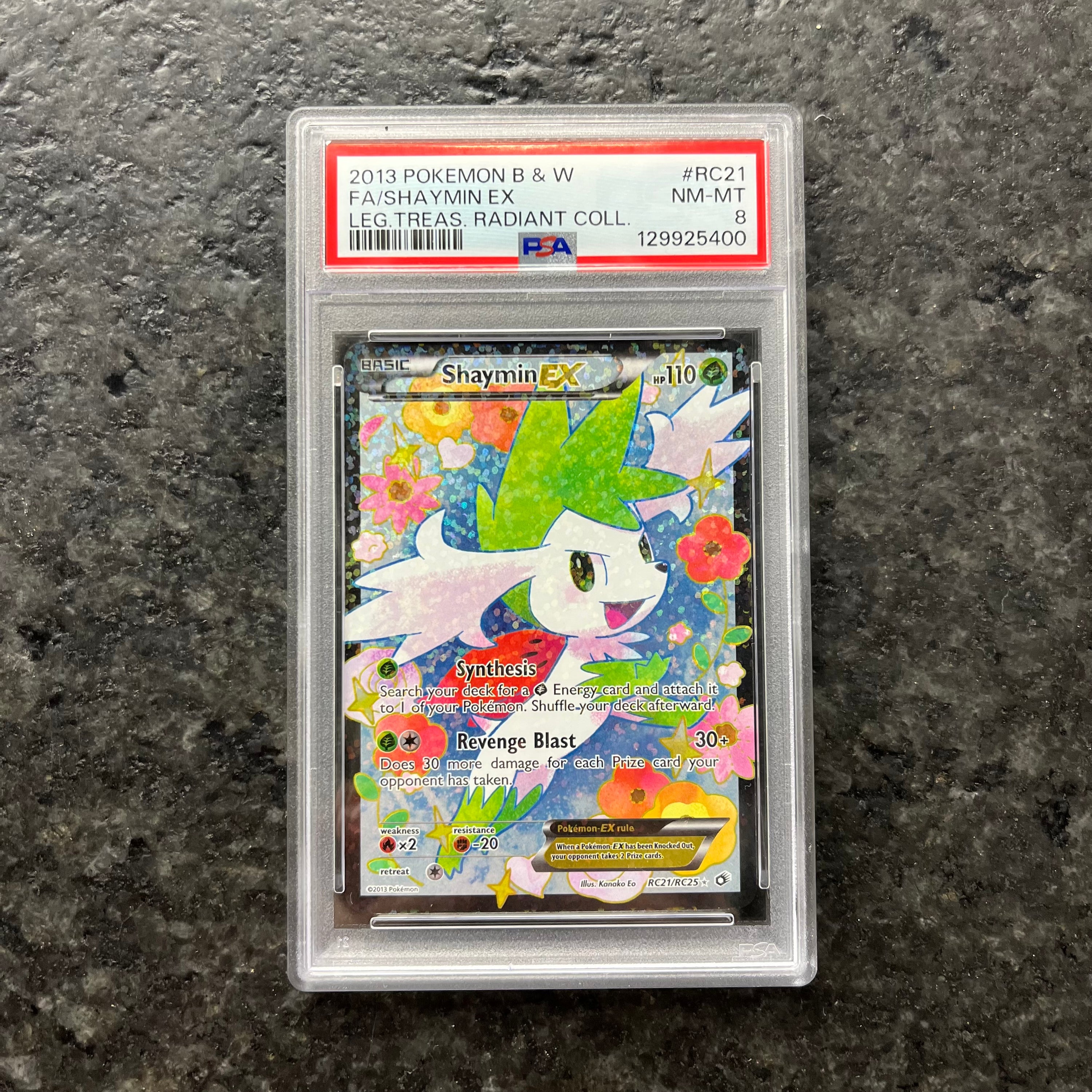 SHAYMIN EX RADIANT COLLECTION RC21/RC25 PSA 8
