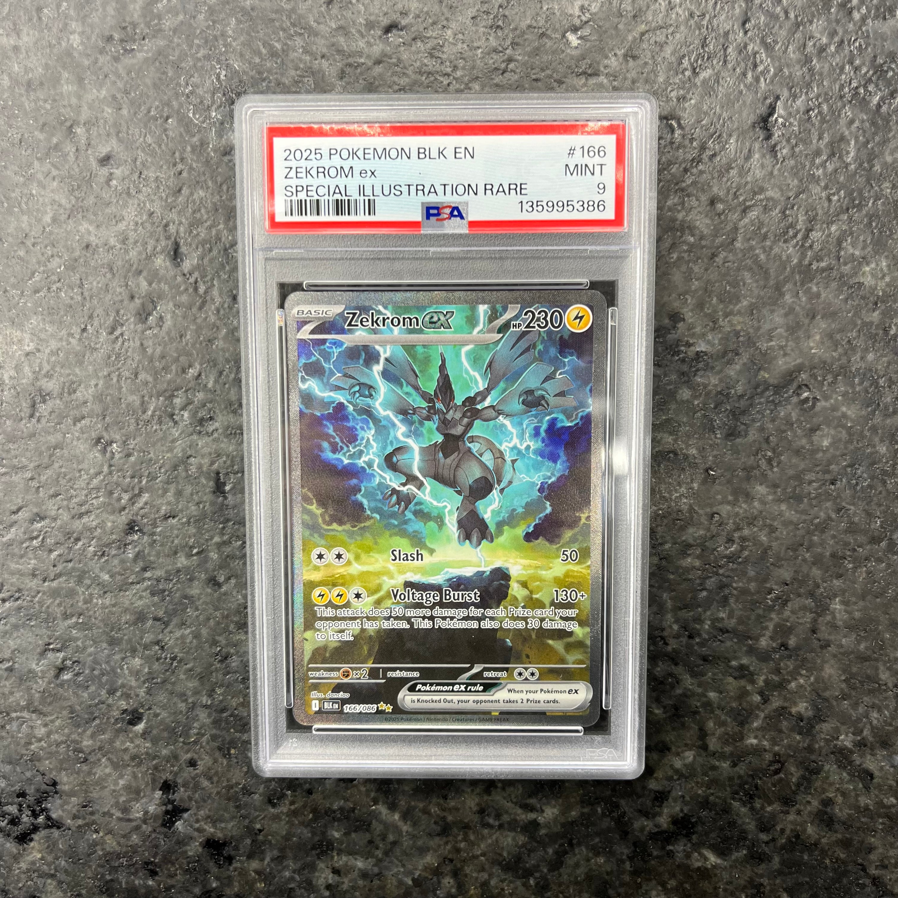 ZEKROM EX BLACK BOLT SIR 166/086 PSA 9