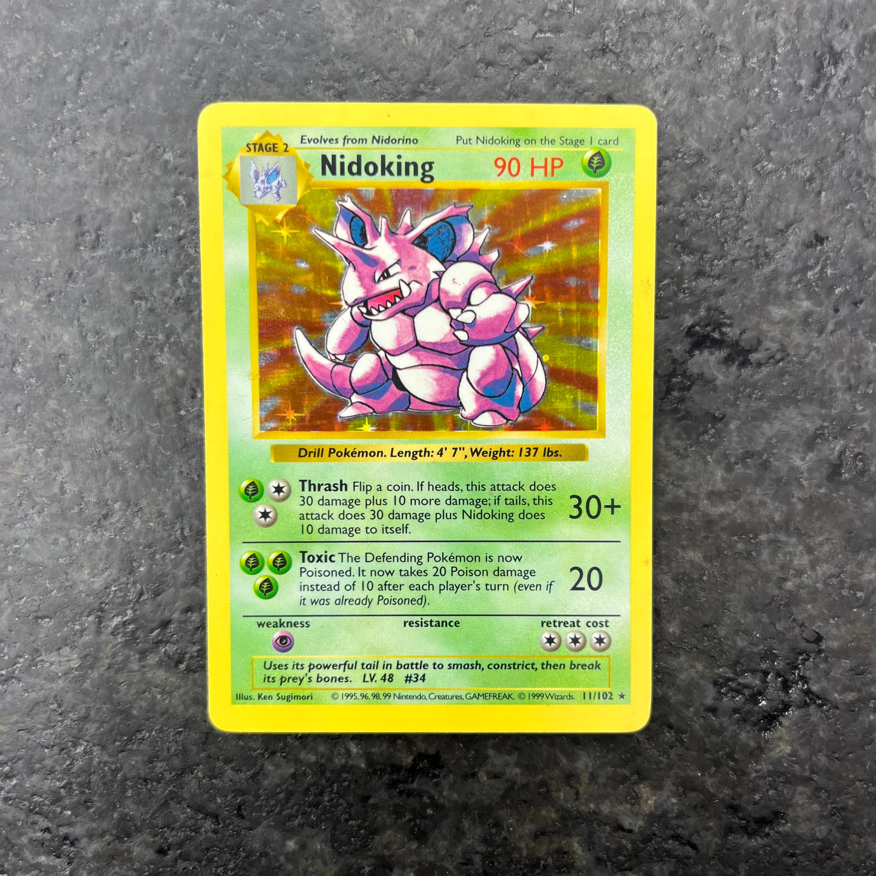 NIDOKING SHADOWLESS BASE SET 11/102 (LP)