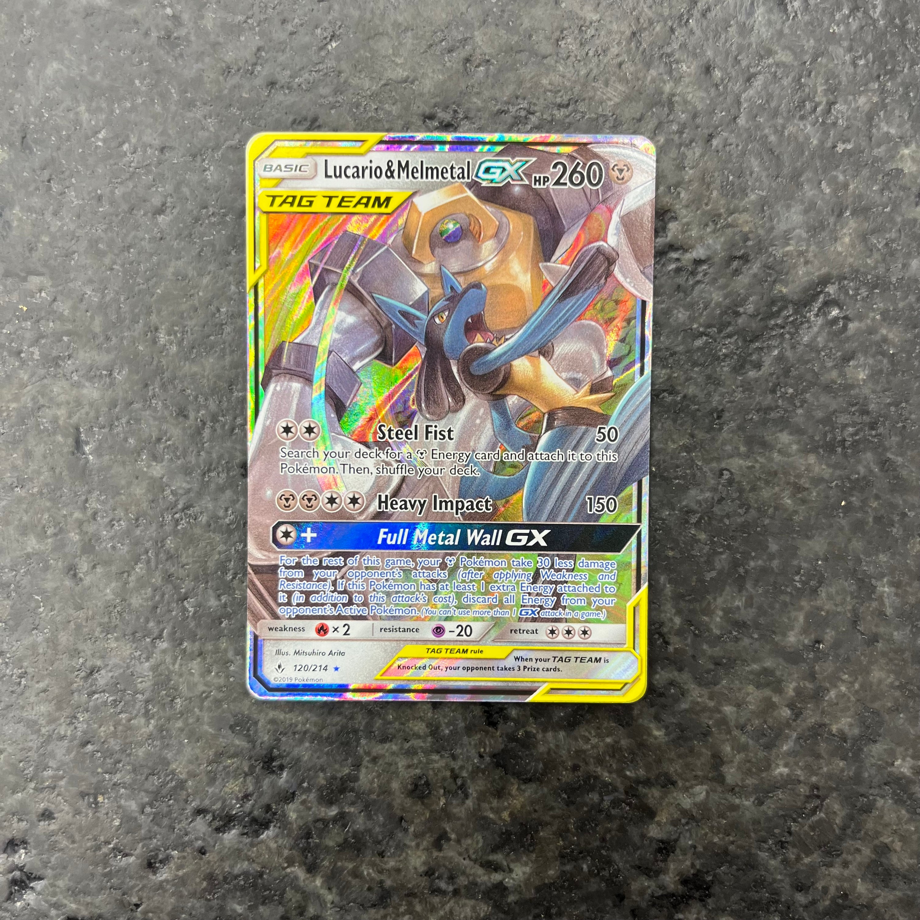 LUCARIO & MELMETAL GX TAG TEAM 120/214 (NM)
