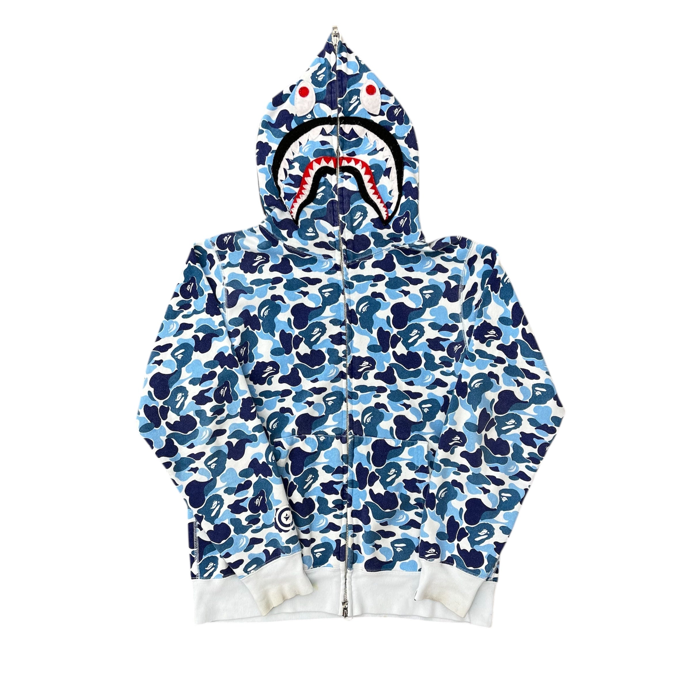 BAPE SHARK BLUE CAMO ZIP UP