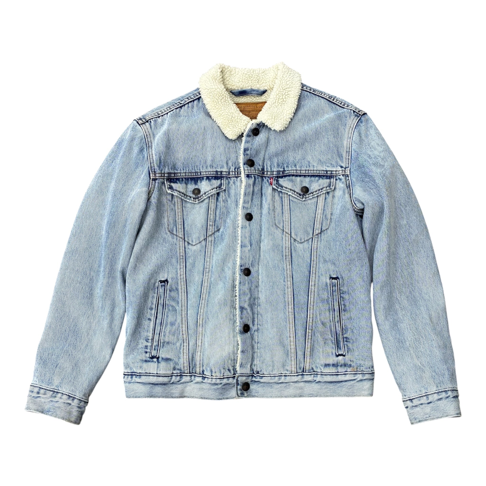 LEVIS SHERPA LINED BLUE DENIM JACKET