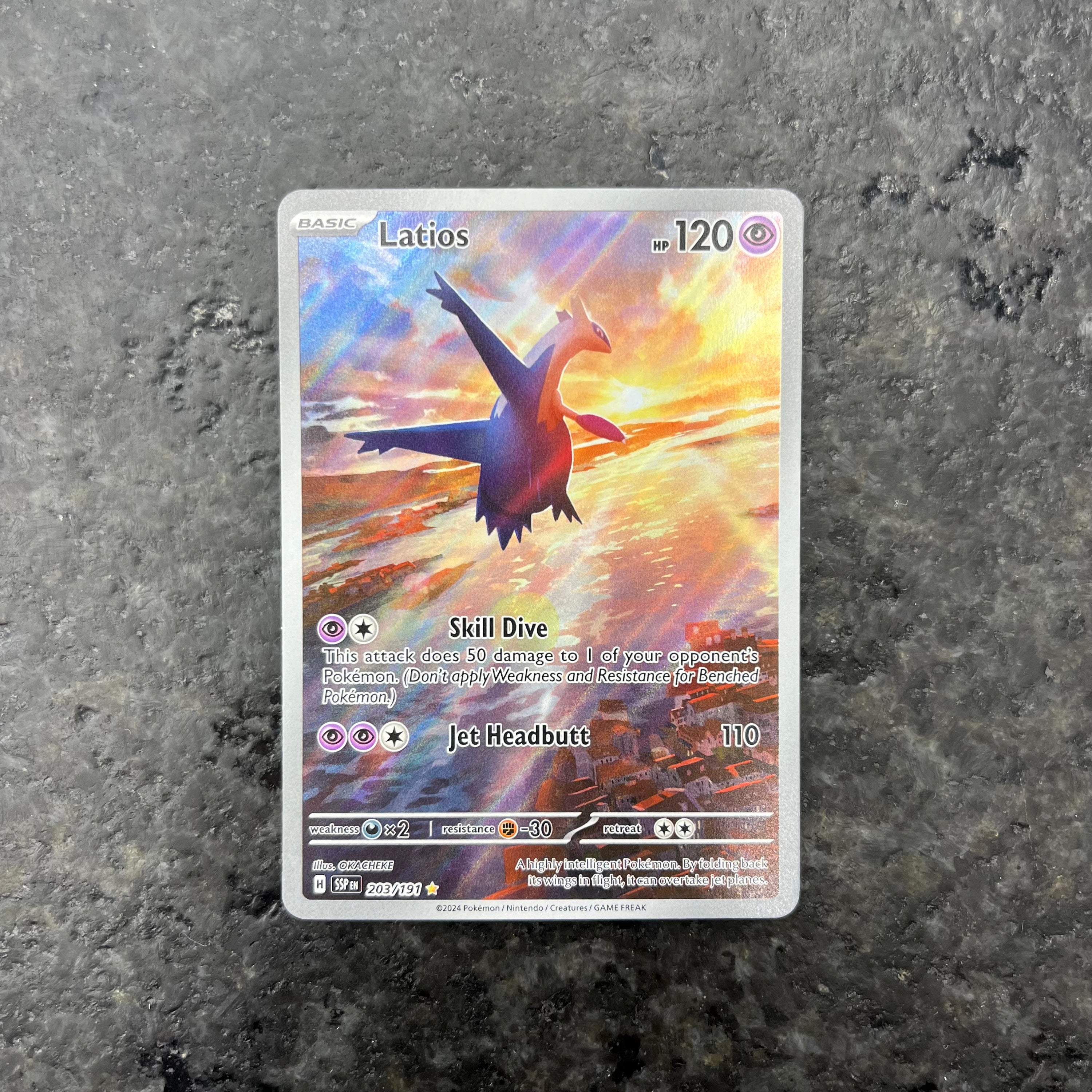LATIOS SURGING SPARKS ALT ART 203/191 (NM)