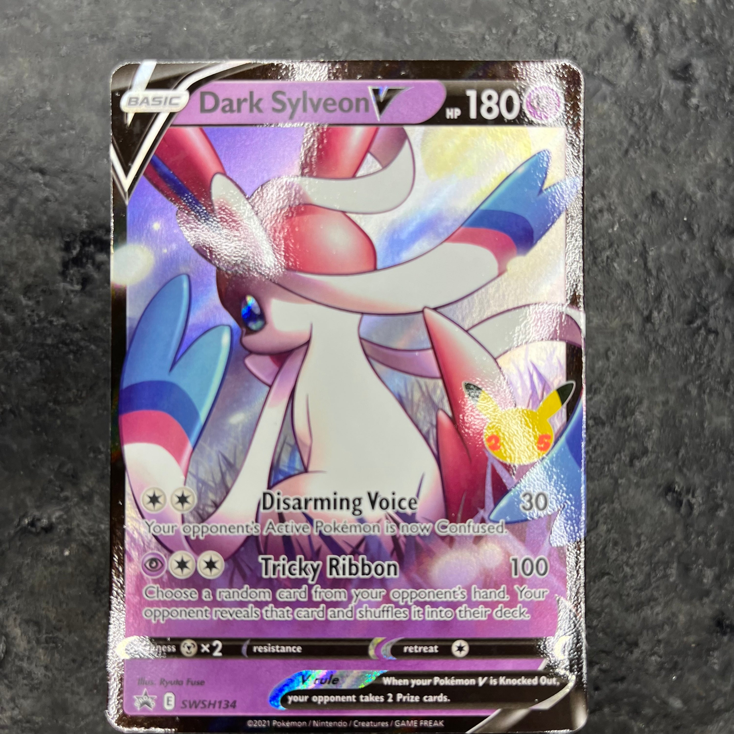 DARK SYLVEON V SWORD AND SHIELD 25TH ANNIVERSARY PROMO SWSH134 NM