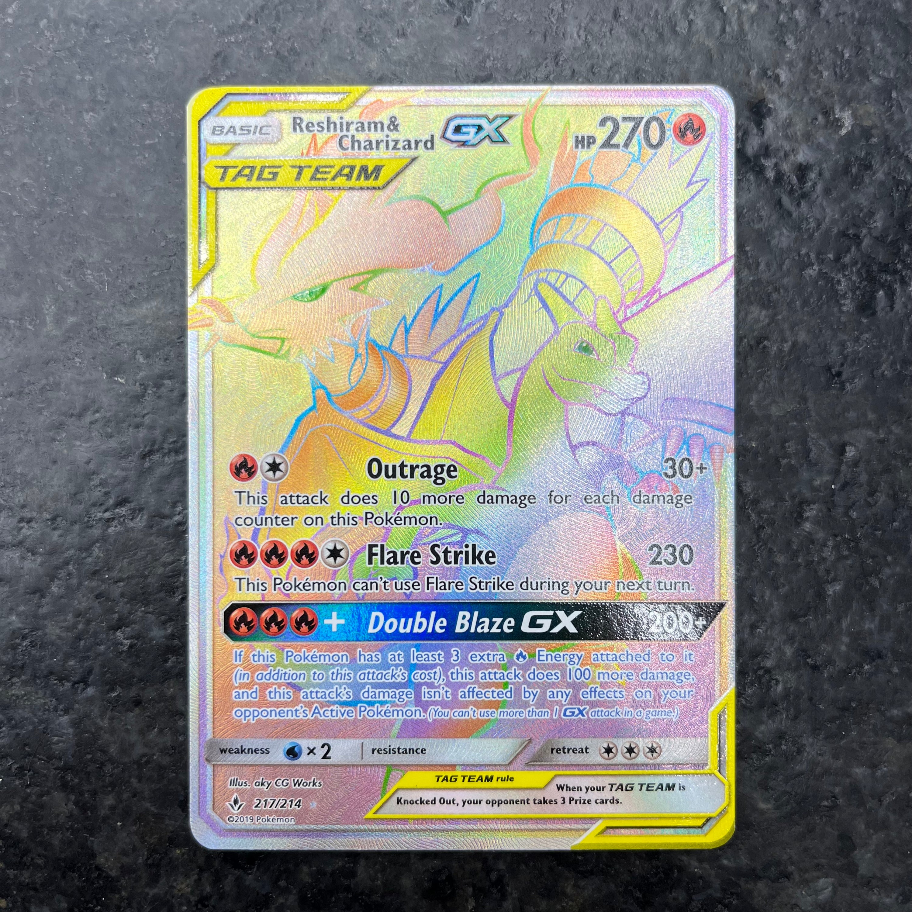 RESHIRAM AND CHARIZARD GX TAG TEAM 217/214 (NM)"