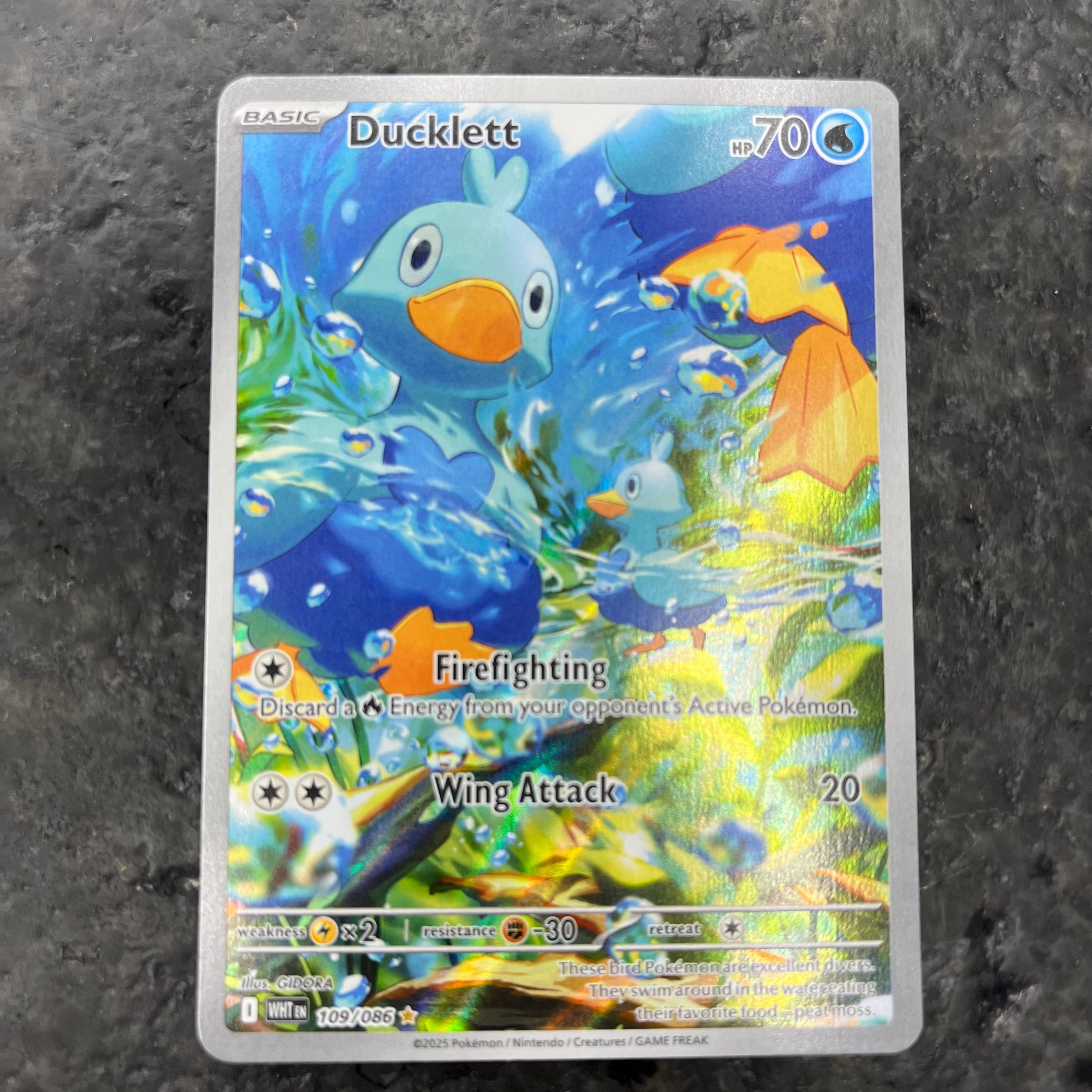 DUCKLETT FULL ART WHITE FLARE SIR 109/086 NM