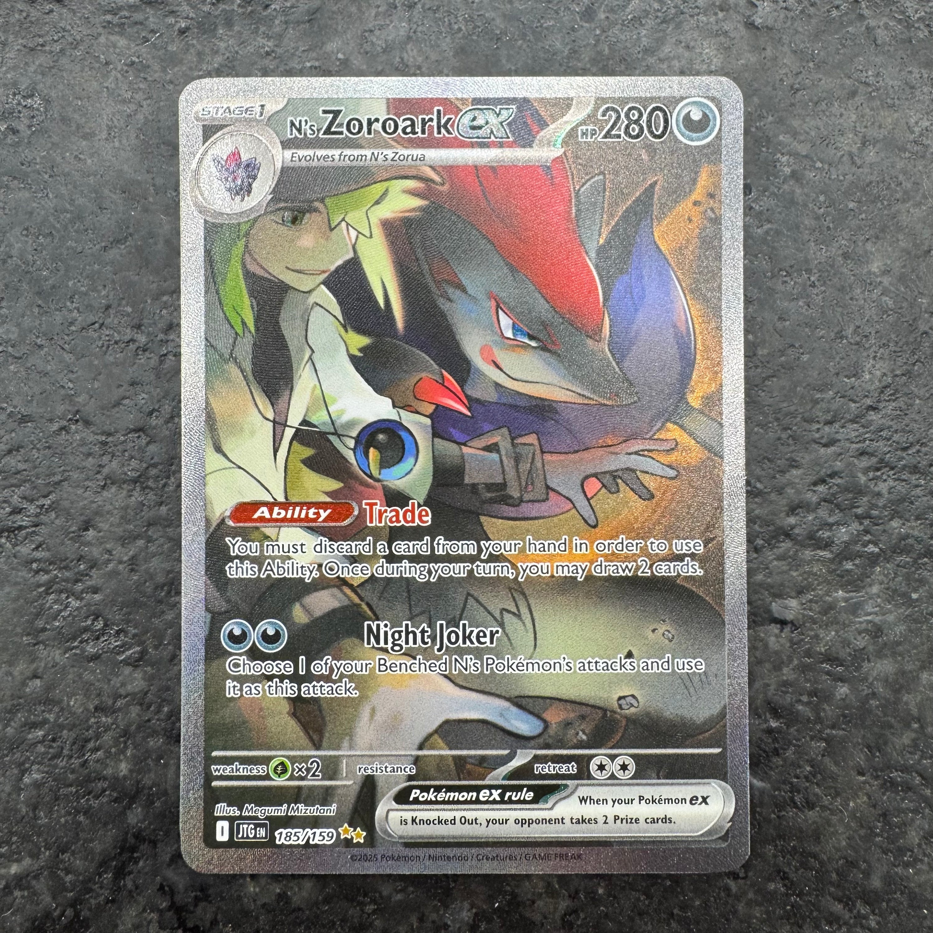 NS ZOROARK EX ILLUSTRATION RARE 185/159 (NM)