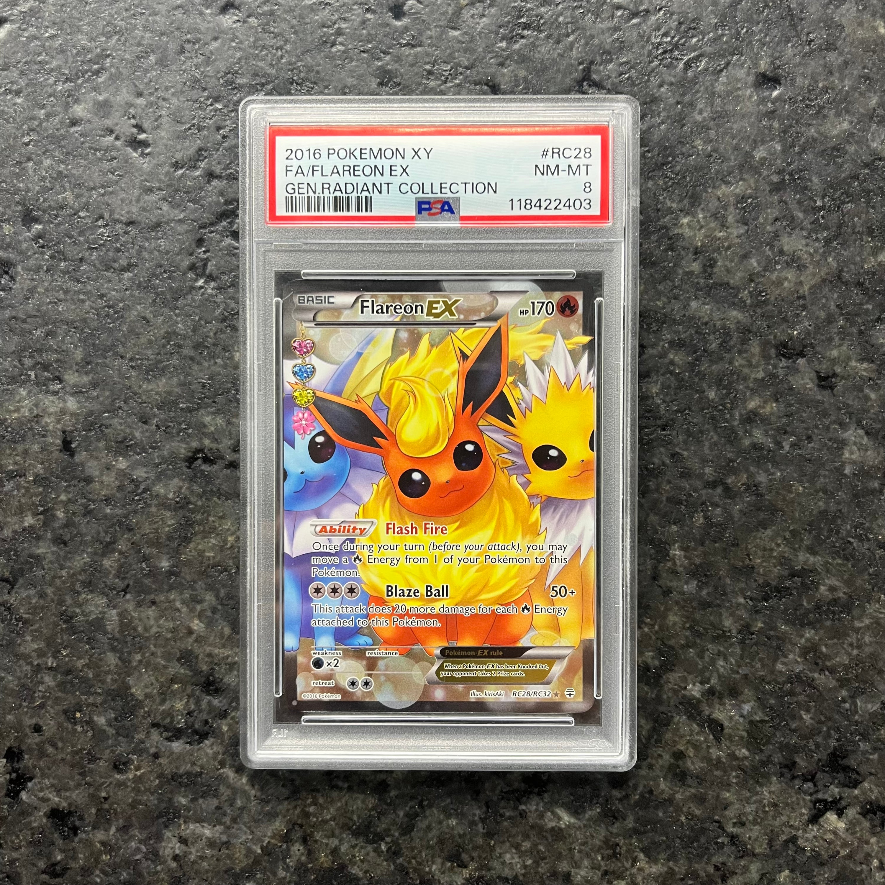 FLAREON EX RADIANT COLLECTION PSA 8