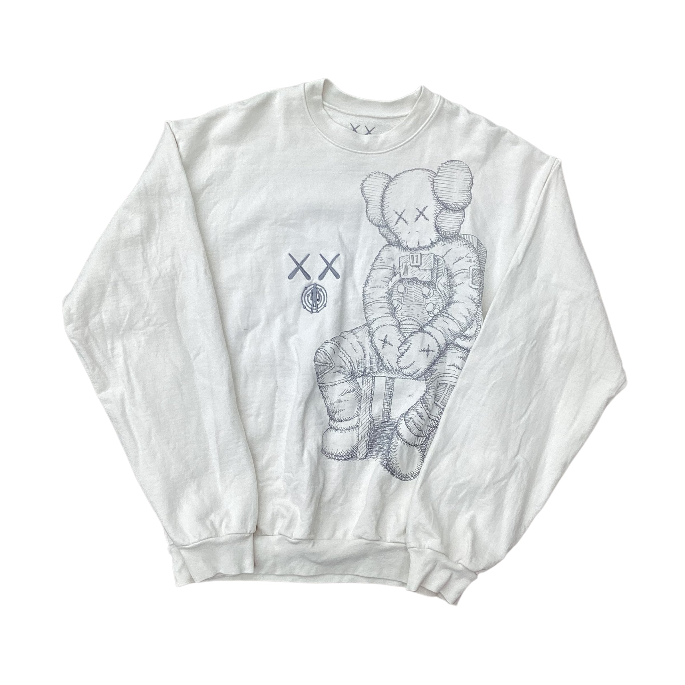 KAWS X KID CUDI WHITE CREWNECK