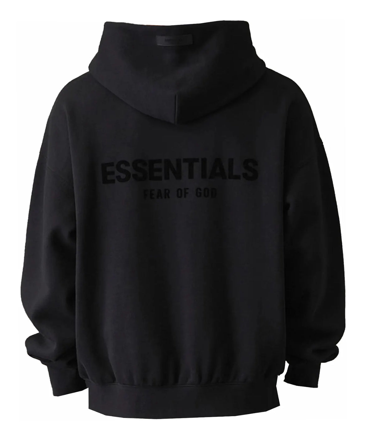 FEAR OF GOD ESSENTIALS PULLOVER CHEST LOGO HOODIE - BLACK